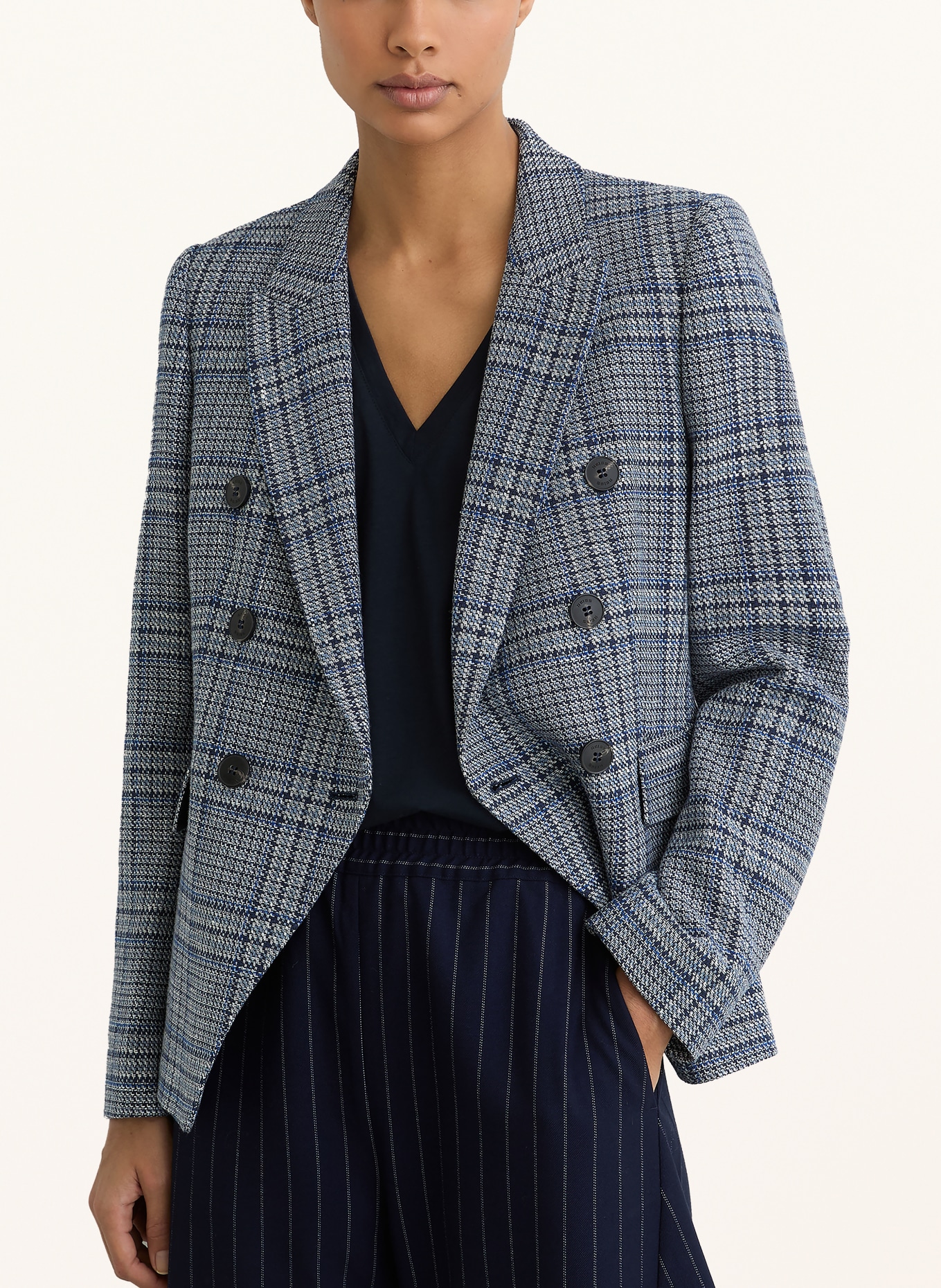 REISS Blazer LARISSA: BLAUW / LICHTBLAUW / DONKERBLAUW