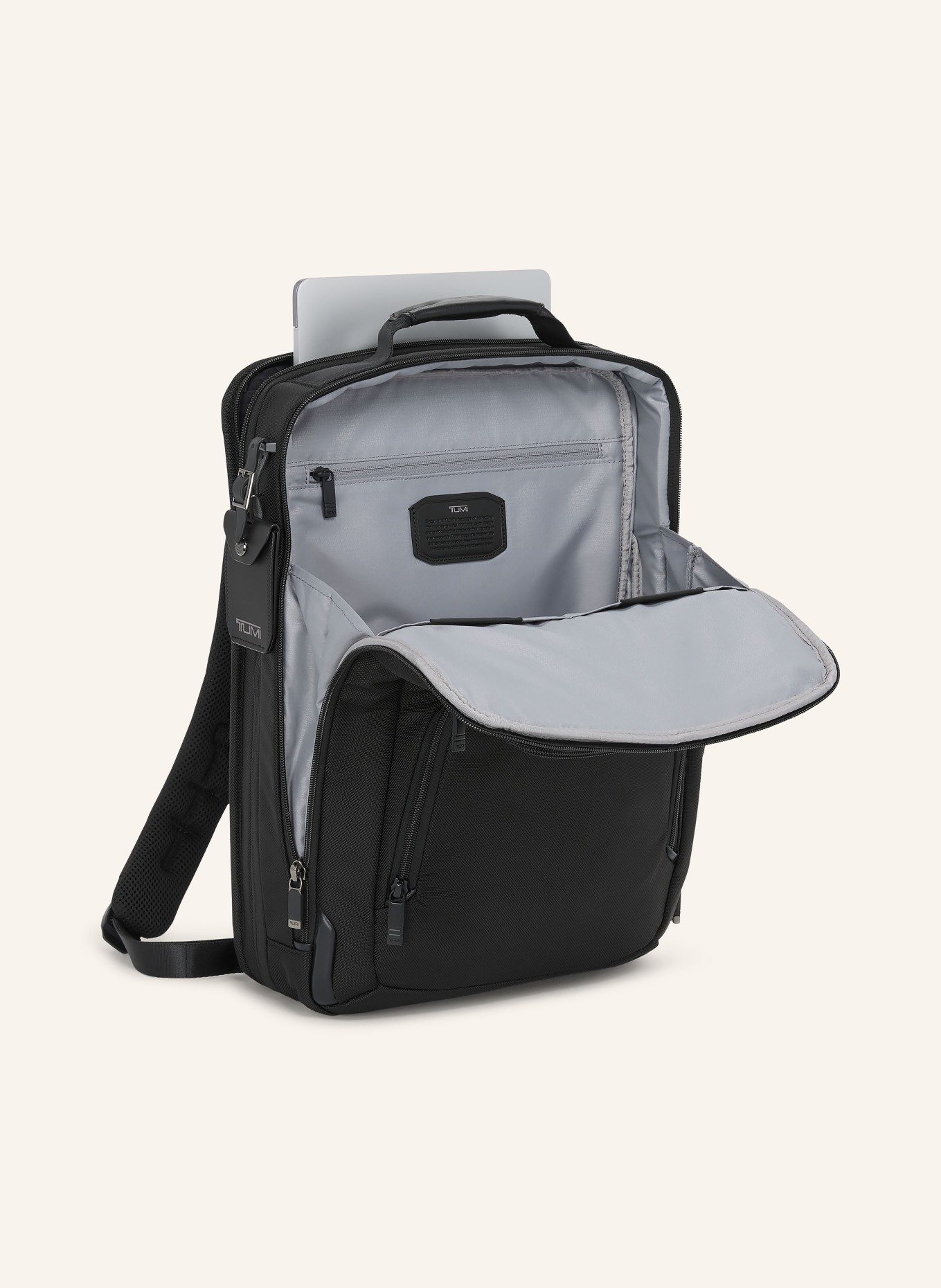 TUMI ALPHA Rucksack LARGE EXPANDABLE mit Laptop-Fach: SCHWARZ