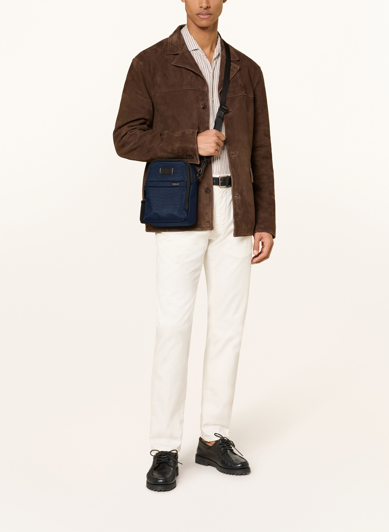 TUMI ALPHA Shoulder Bag SMALL: DARK BLUE / BLACK