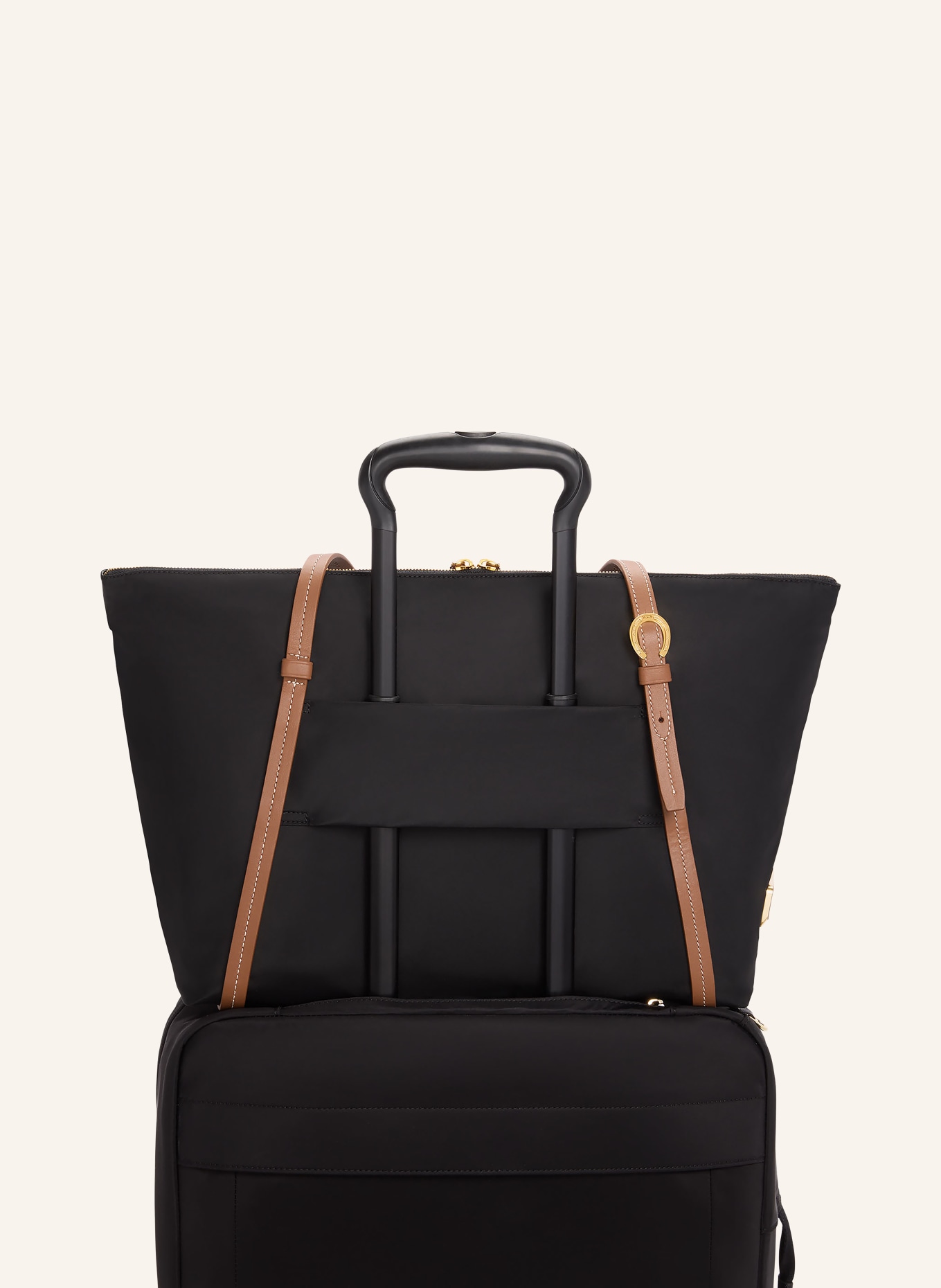 TUMI VOYAGEUR Sac cabas Q TOTE: NOIR / OR / MARRON