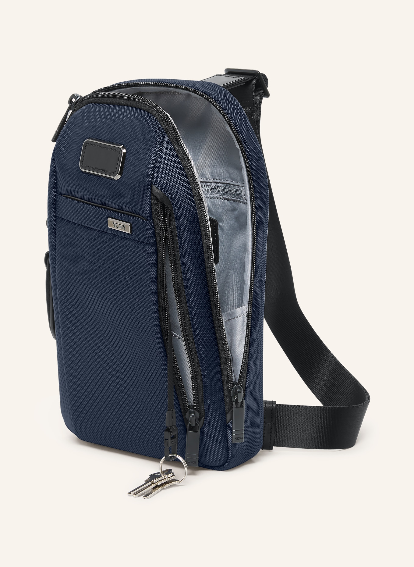 TUMI Sac à bandoulière ALPHA SLING: BLEU FONCÉ / NOIR