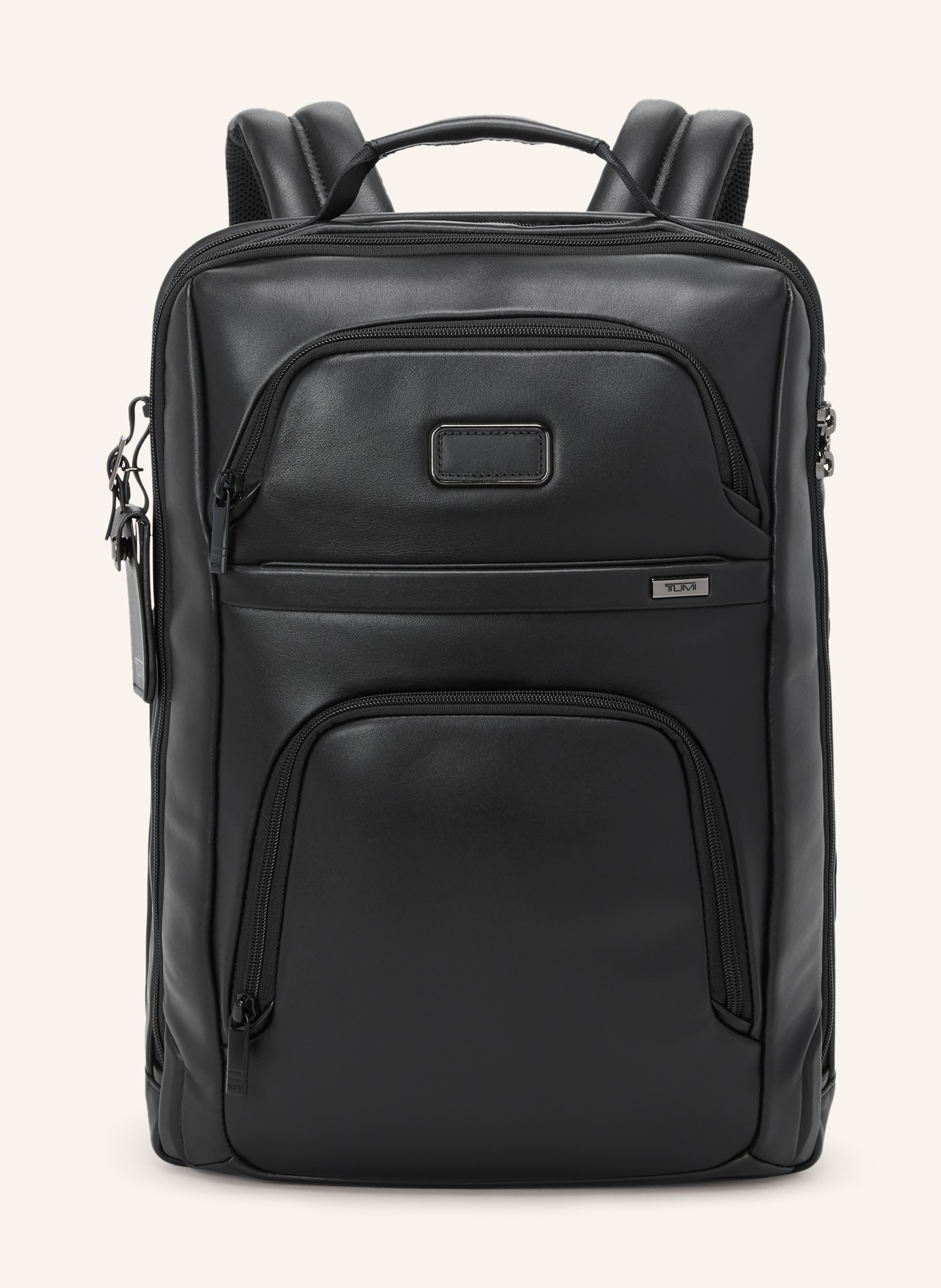 TUMI ALPHA Rucksack LARGE EXPANDABLE mit Laptop-Fach: SCHWARZ / PLATIN