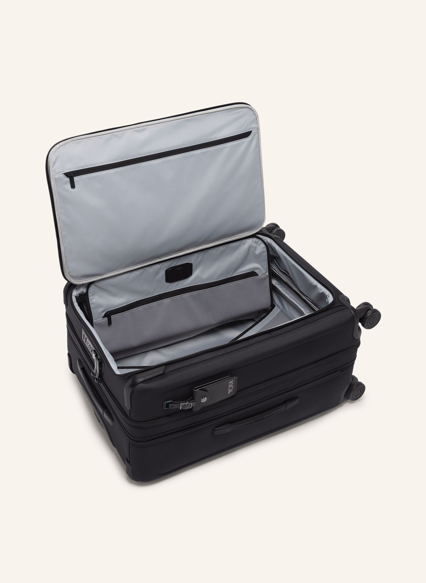 TUMI ALPHA Trolley MEDIUM DUAL ACCESS EXPANDABLE CHECKED: SCHWARZ