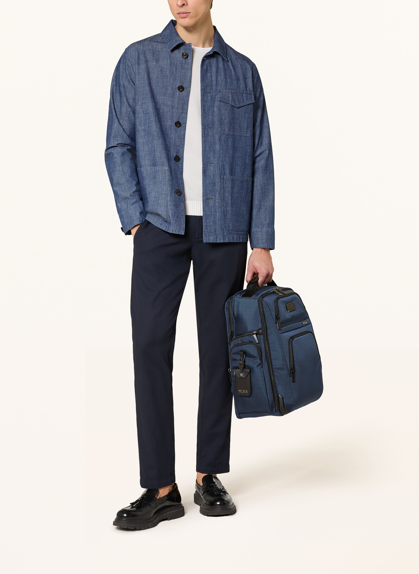 TUMI ALPHA Rugzak BRIEF PACK met laptopvak: DONKERBLAUW / ZWART