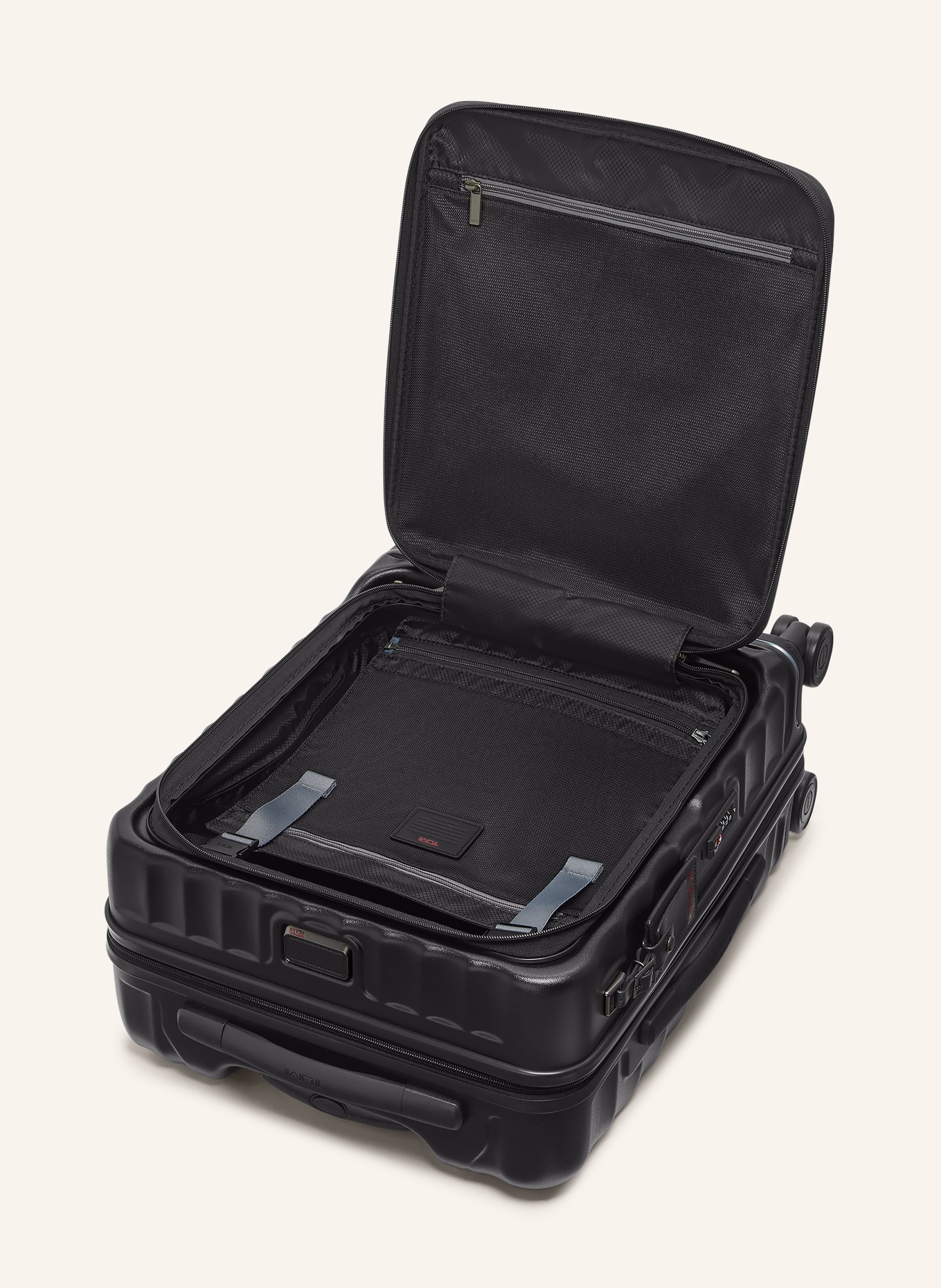 TUMI 19 DEGREE Trolley LARGE FRONT ACCESS EXPANDABLE CARRY-ON: SCHWARZ