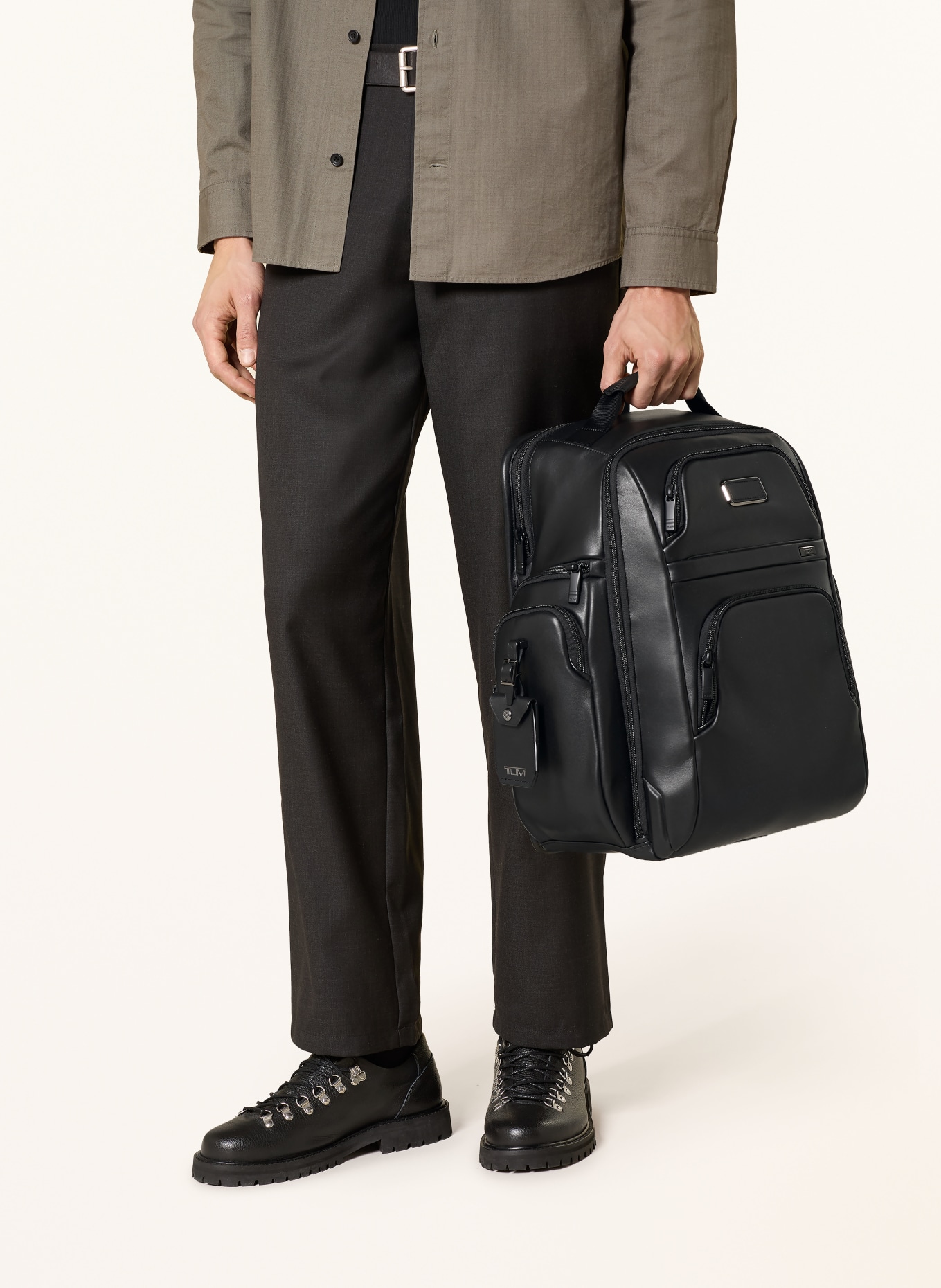 TUMI ALPHA Rugzak BRIEF PACK met laptopvak: ZWART