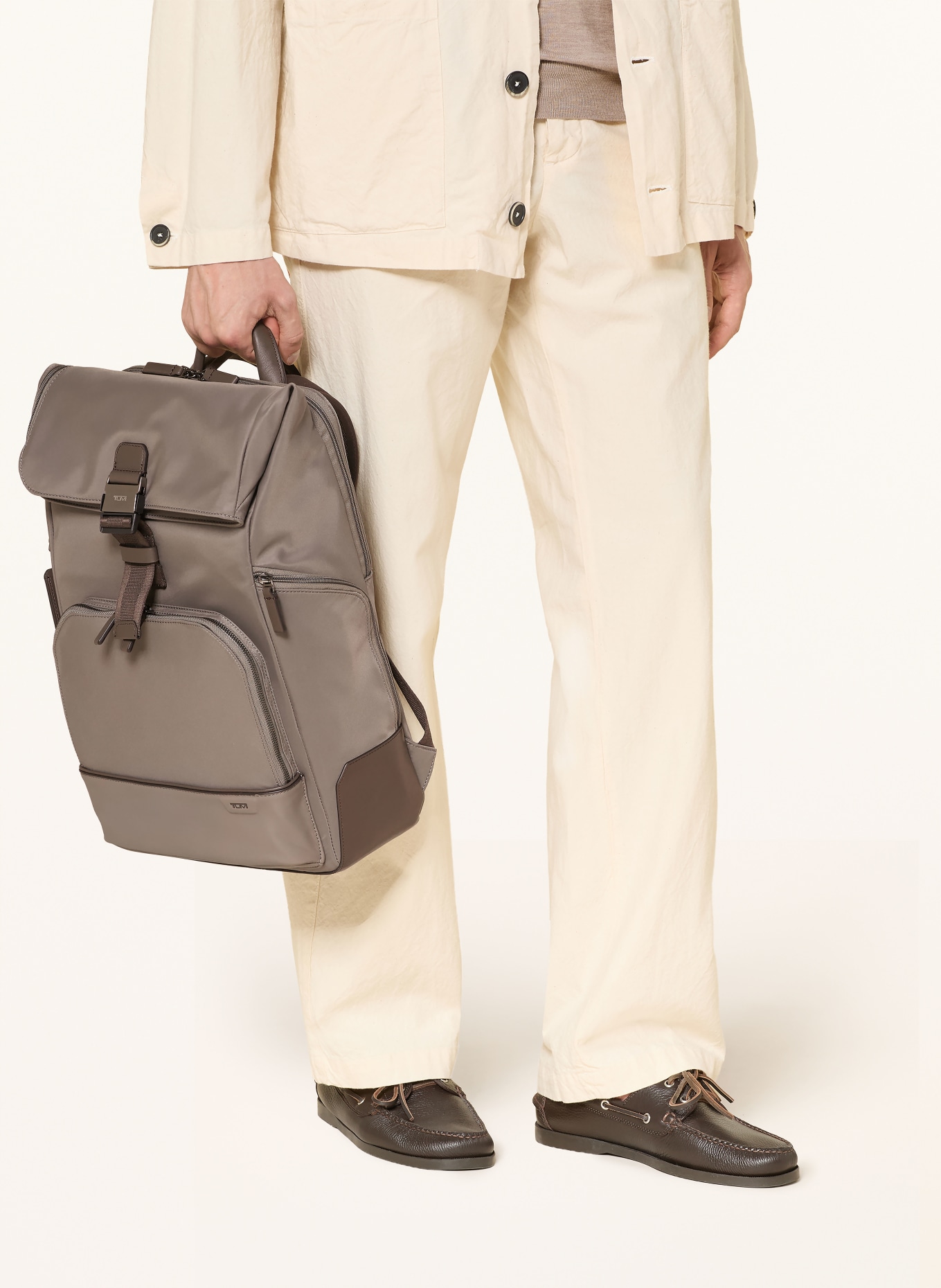 TUMI HARRISON OSBORN backpack with laptop compartment: TAUPE