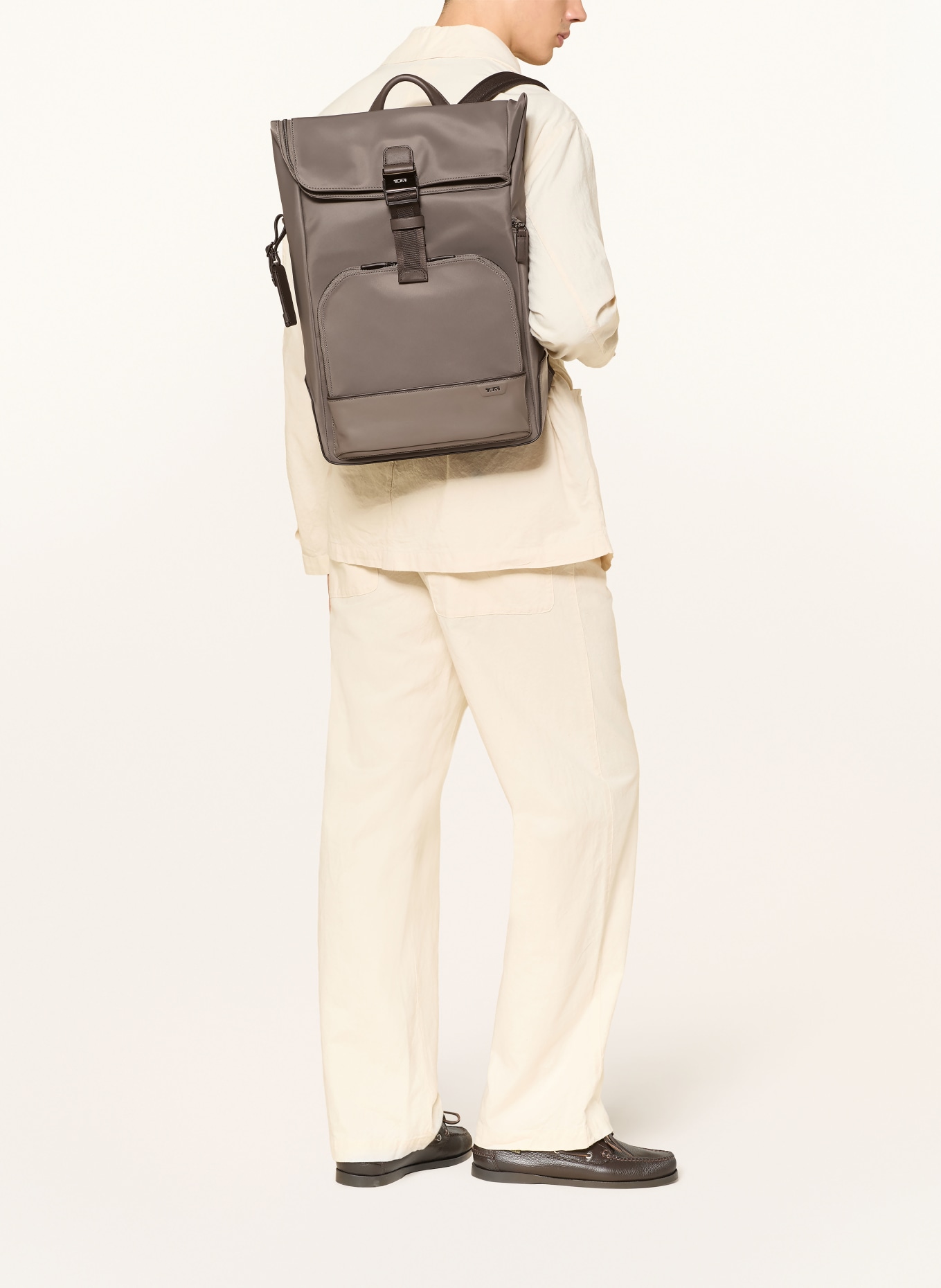 TUMI HARRISON OSBORN backpack with laptop compartment: TAUPE