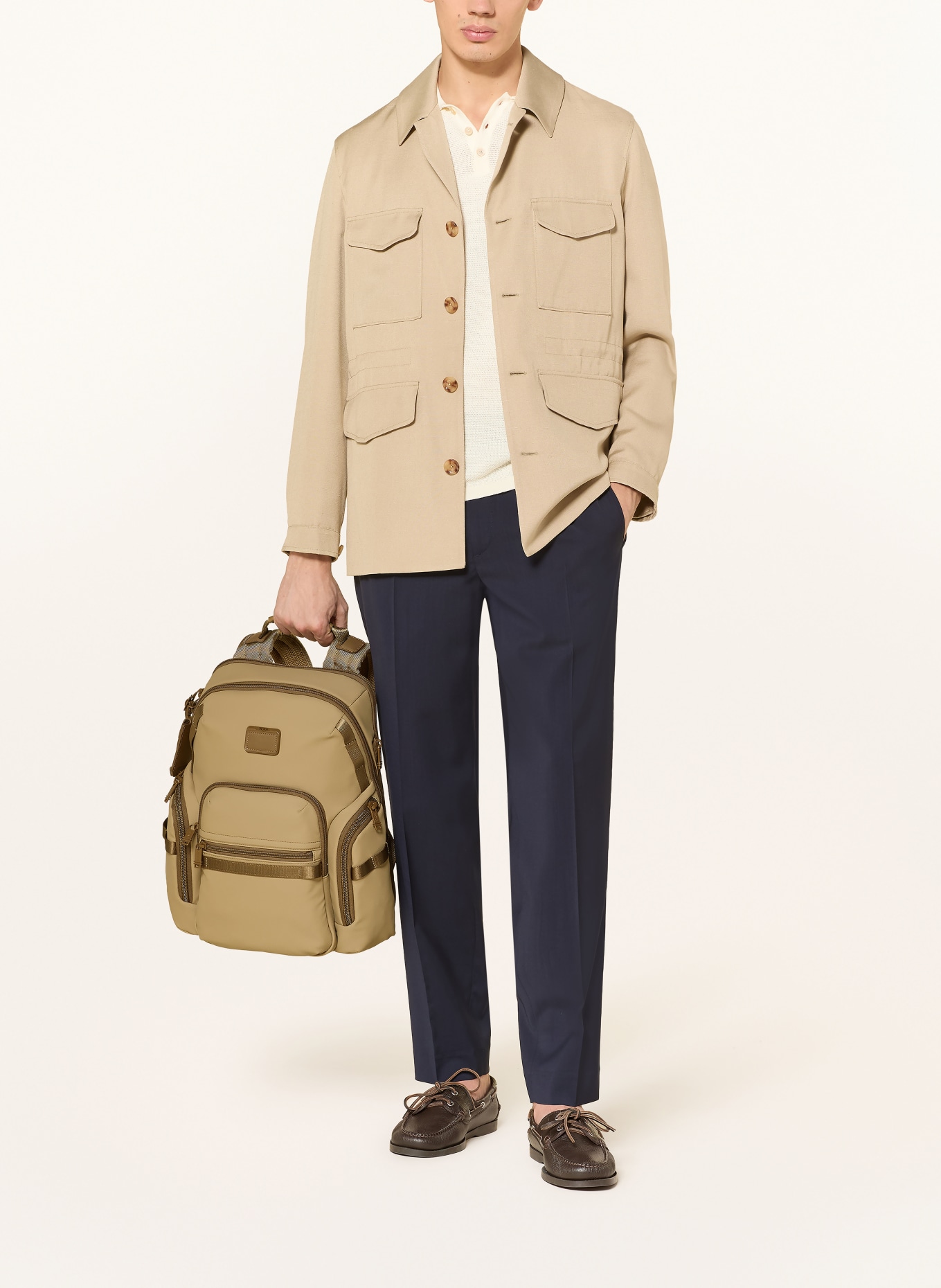 TUMI ALPHA BRAVO NAVIGATION backpack with laptop compartment: KHAKI / OLIVE