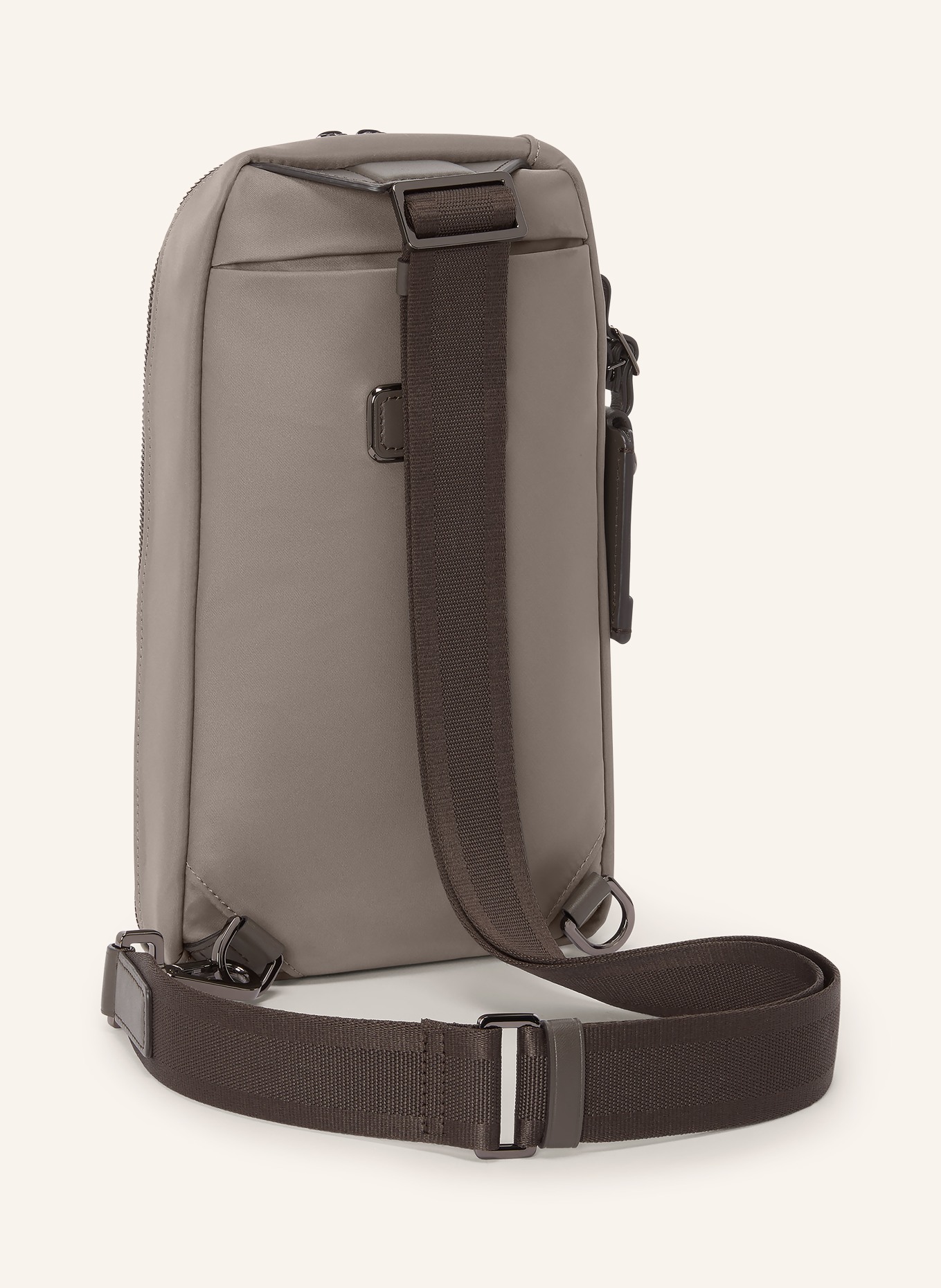 TUMI HARRISON Umhängetasche GREGORY SLING: GRAU / DUNKELBRAUN / SCHWARZ