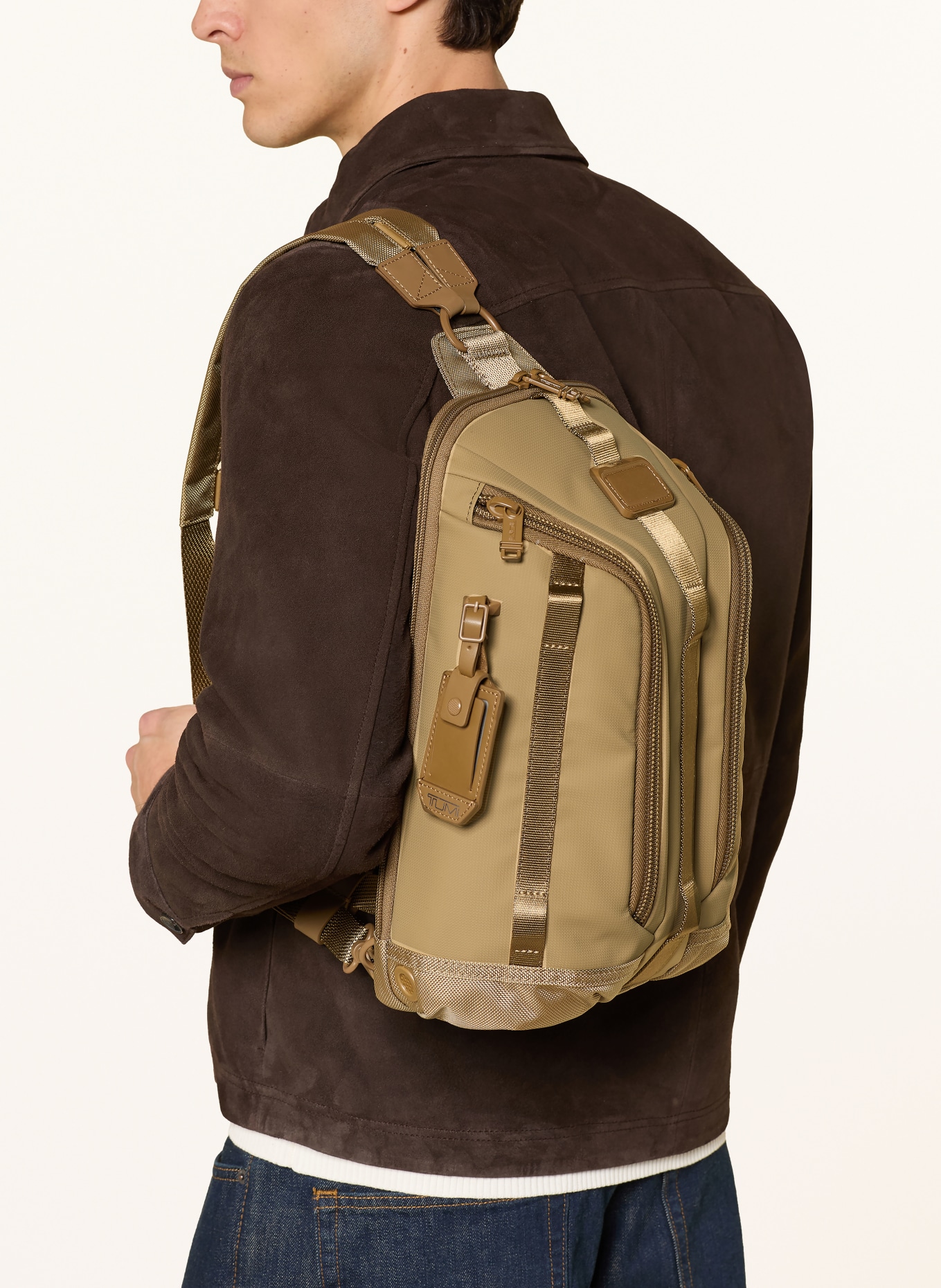 TUMI ALPHA BRAVO Rucksack KNIGHT SLING: BEIGE / KHAKI