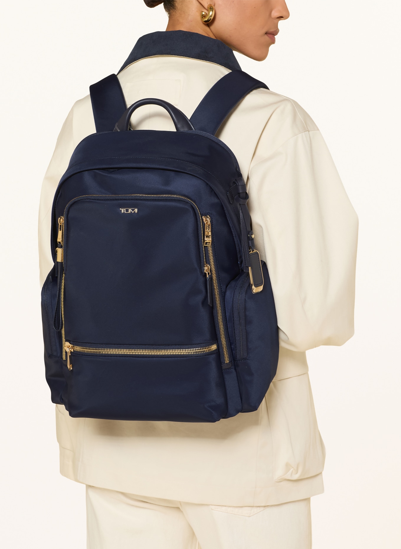 TUMI VOYAGEUR Rucksack CELINA mit Laptop-Fach: DUNKELBLAU / GOLD