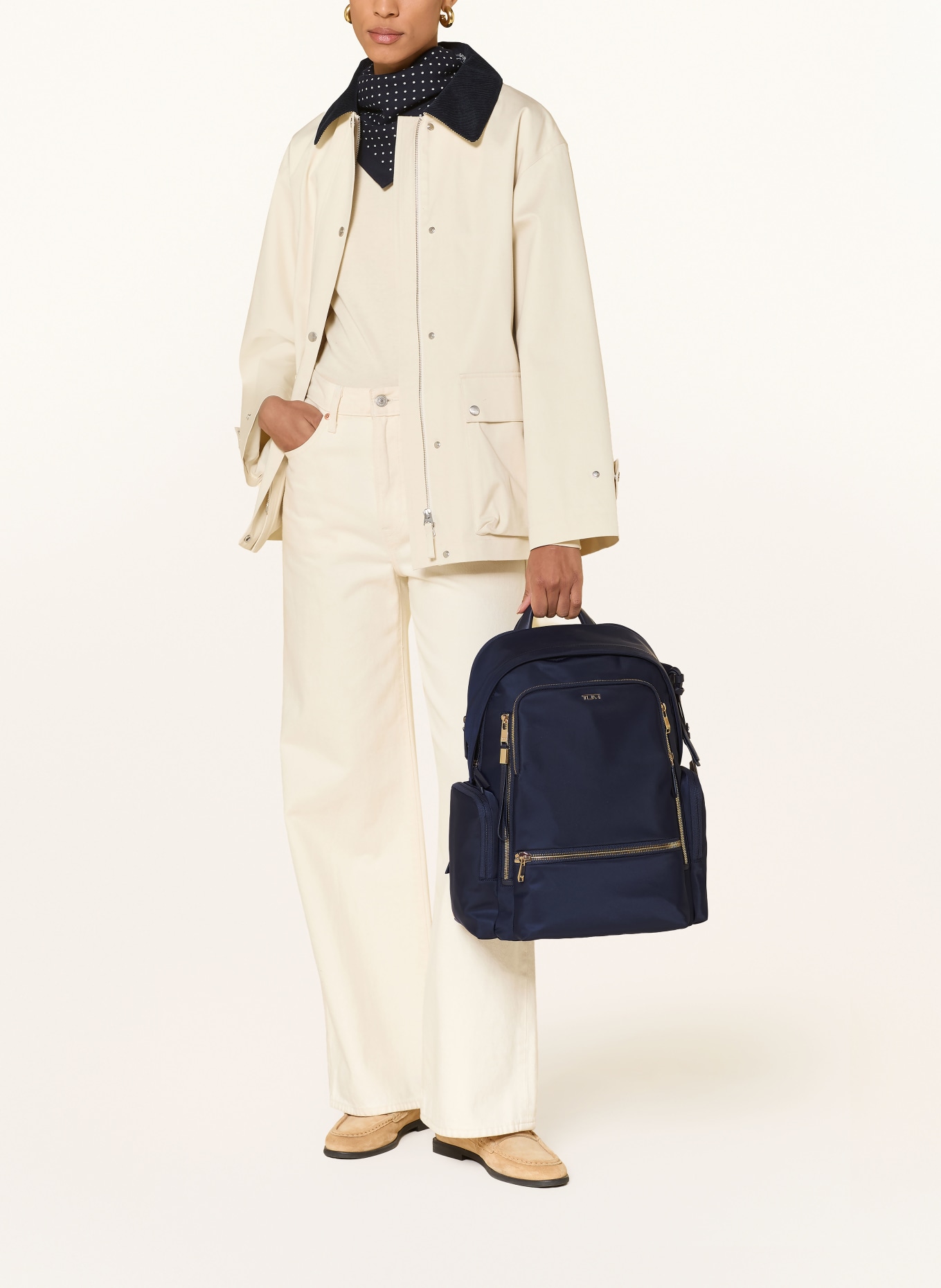 TUMI VOYAGEUR Rucksack CELINA mit Laptop-Fach: DUNKELBLAU / GOLD