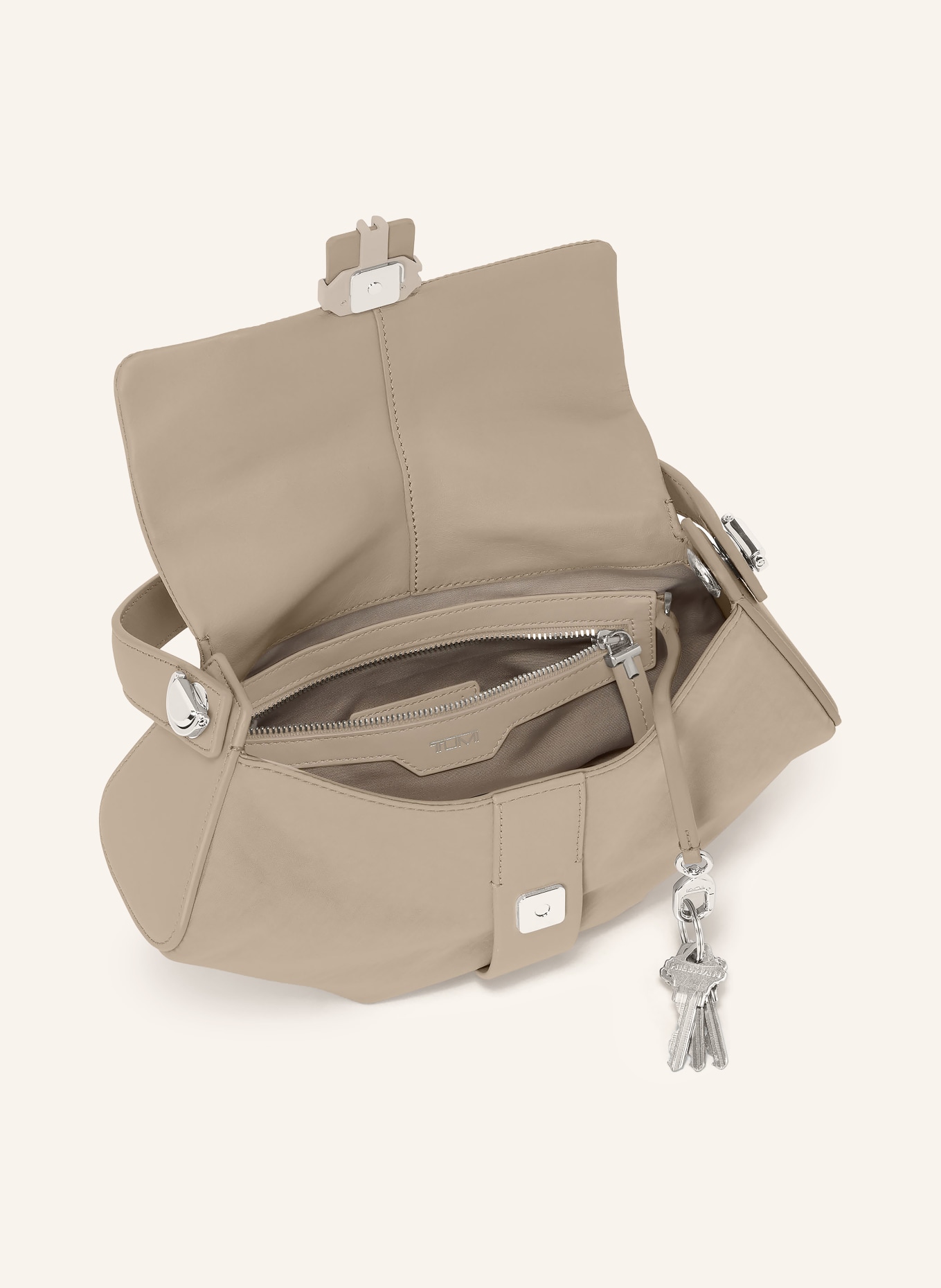 TUMI JOURNEY Shoulder Bag SMALL: BEIGE