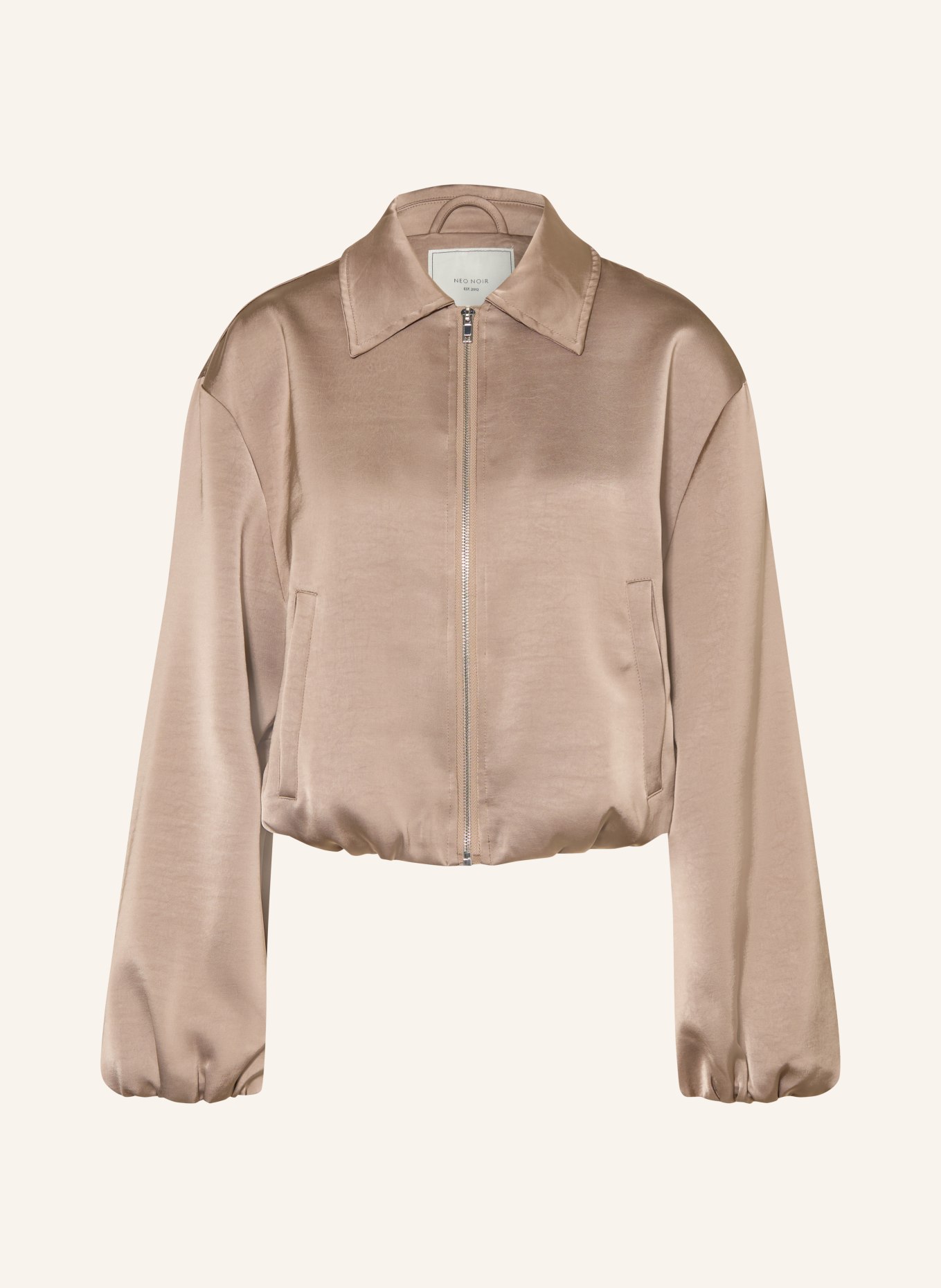 NEO NOIR Satijnen blouson DENIELLE: TAUPE