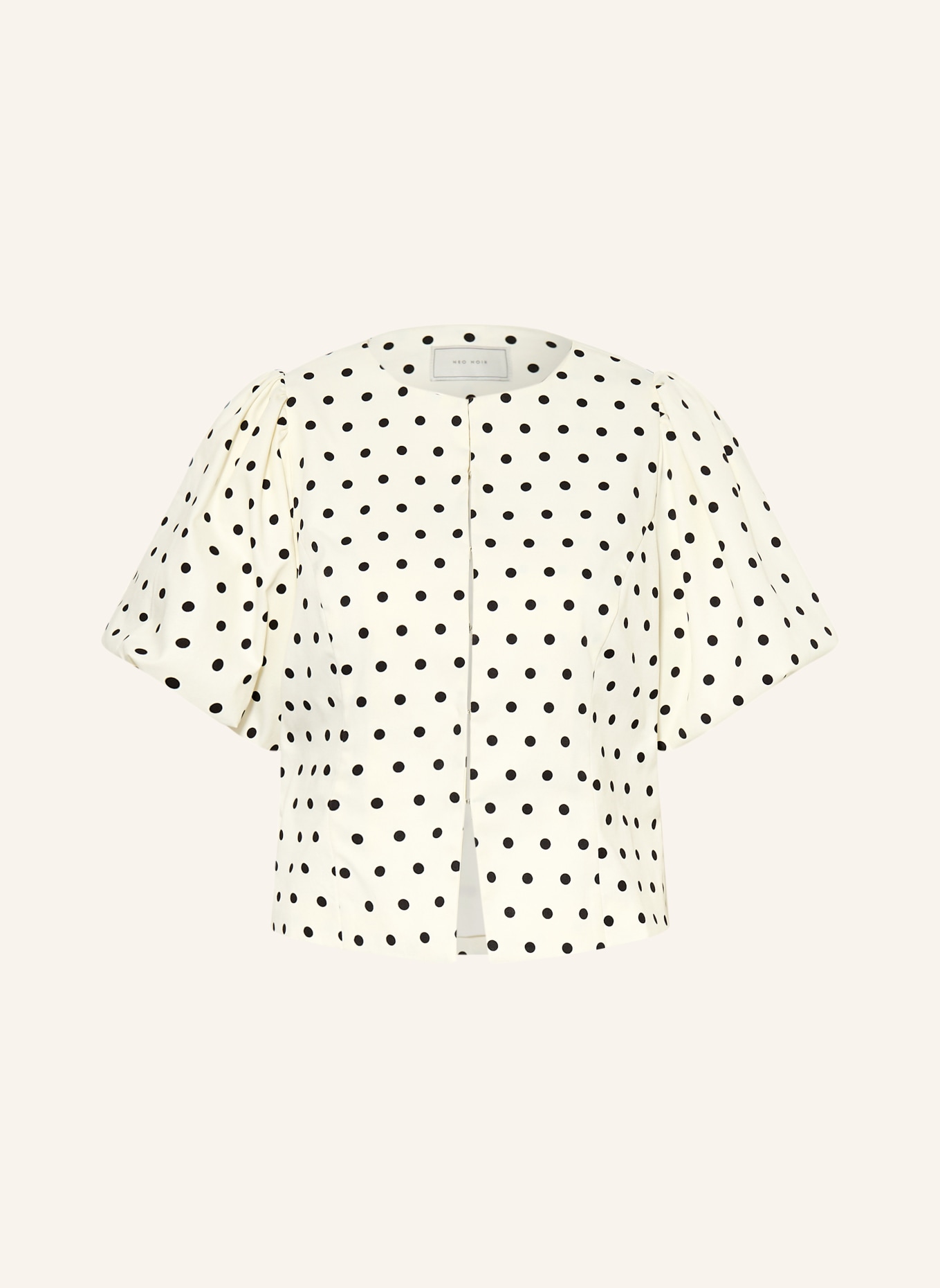 NEO NOIR Blouse ANELA: CRÈME / ZWART