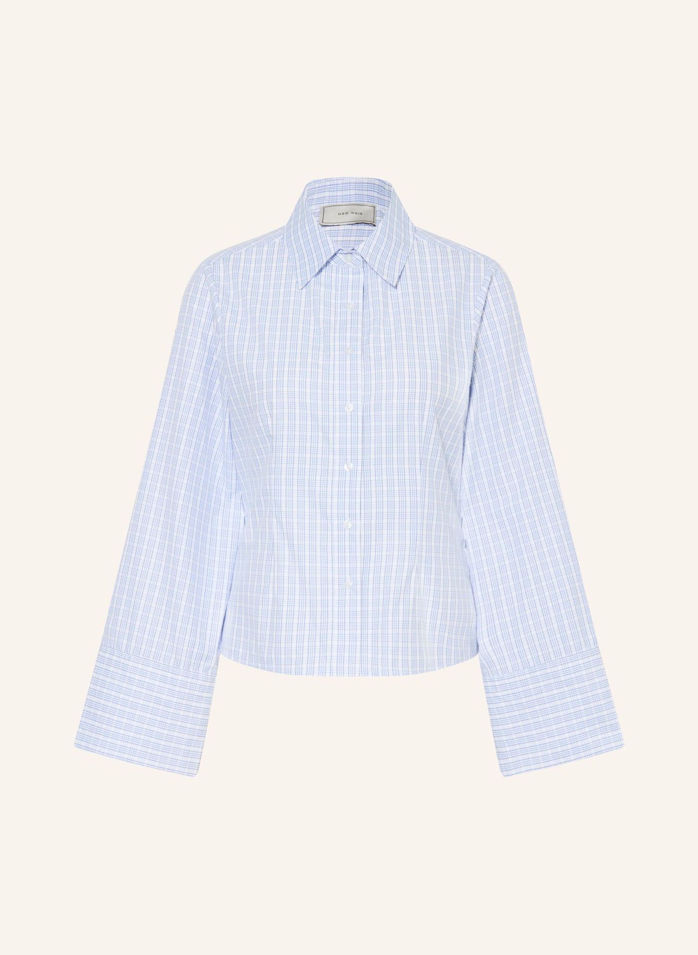 NEO NOIR Overhemdblouse ROSA: WIT / BLAUW