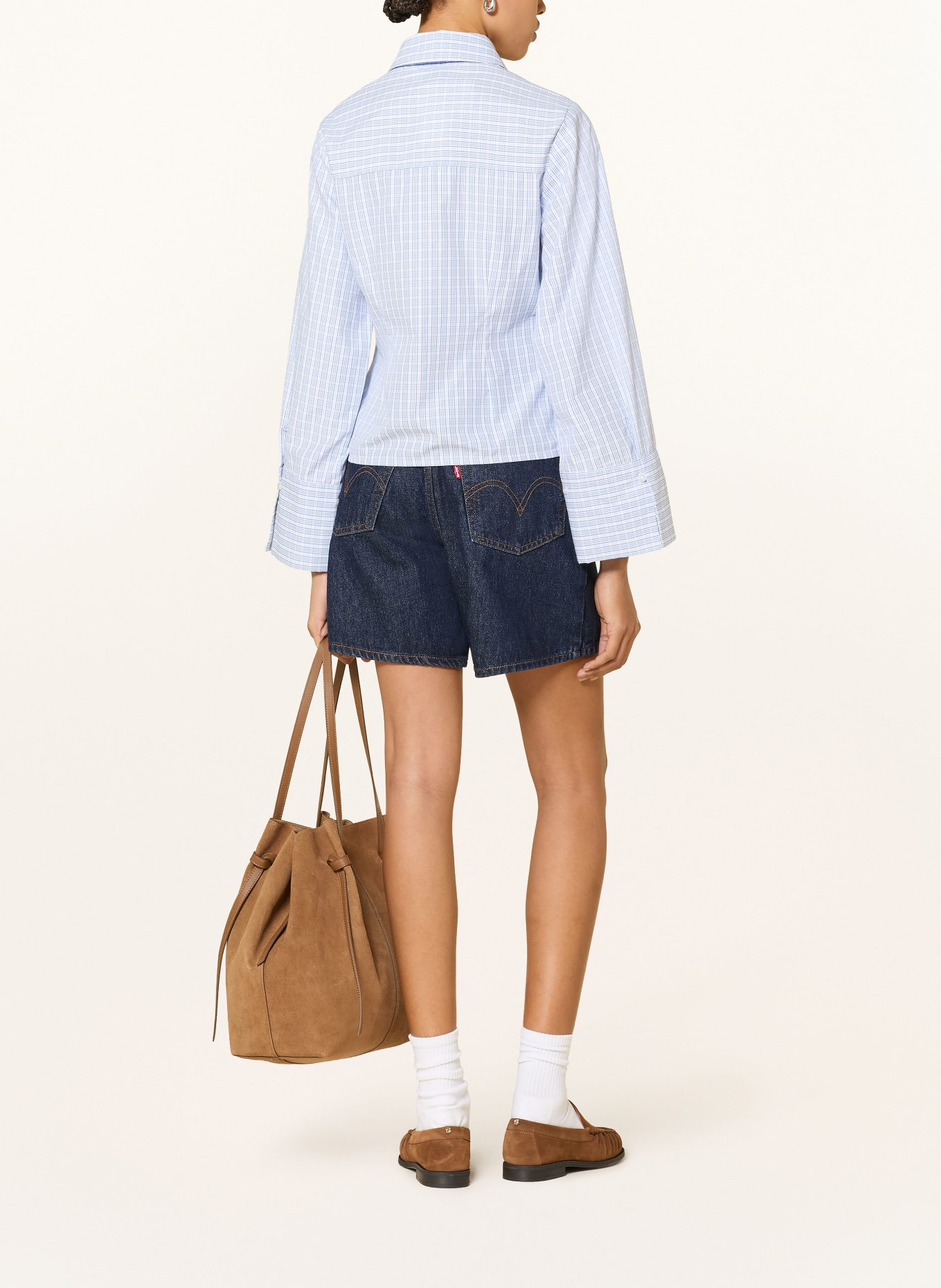 NEO NOIR Overhemdblouse ROSA: WIT / BLAUW