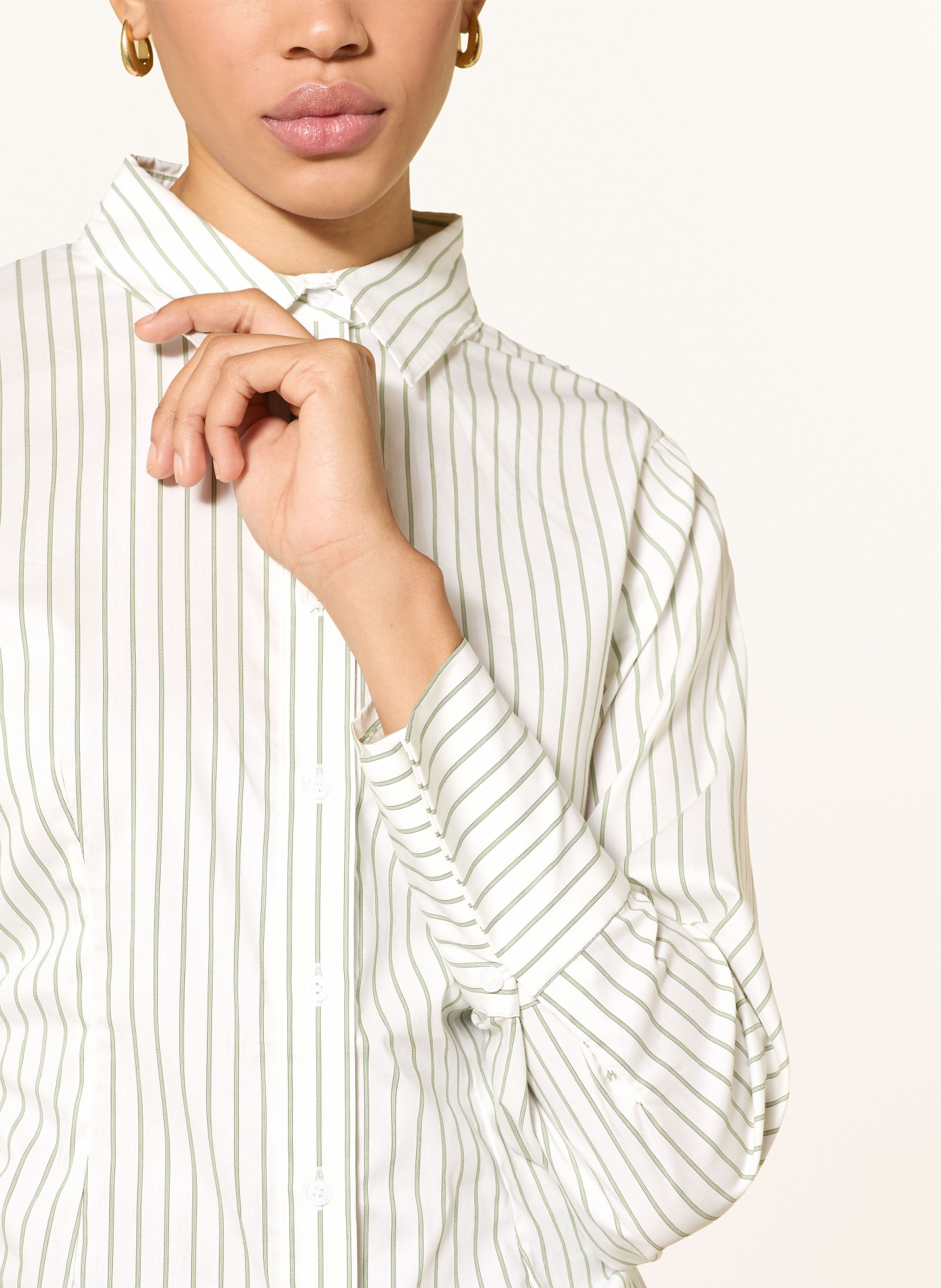 NEO NOIR Overhemdblouse CAROLI: WIT / GROEN