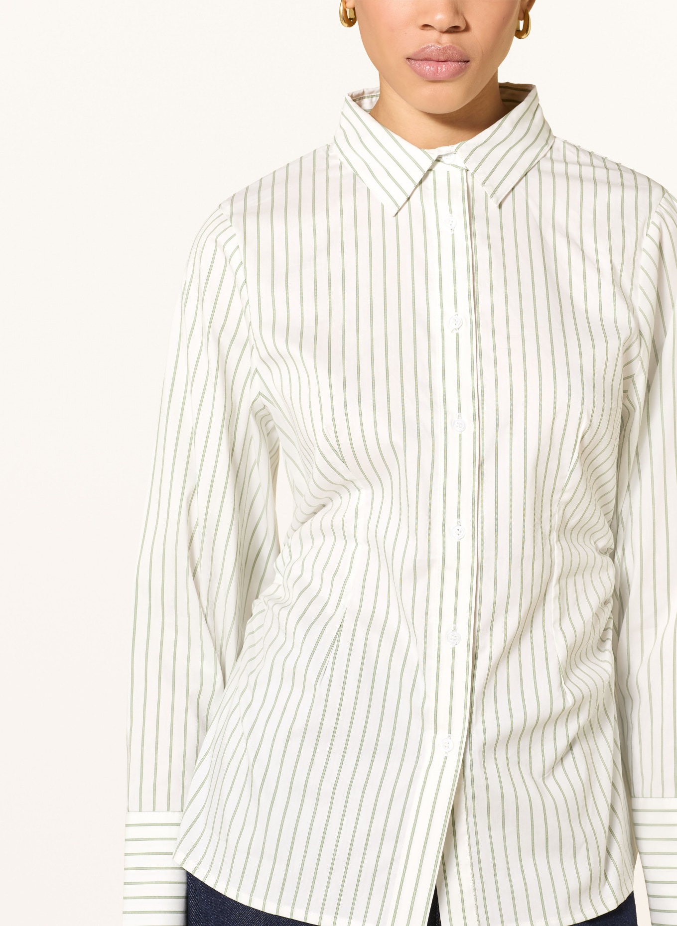 NEO NOIR Overhemdblouse CAROLI: WIT / GROEN