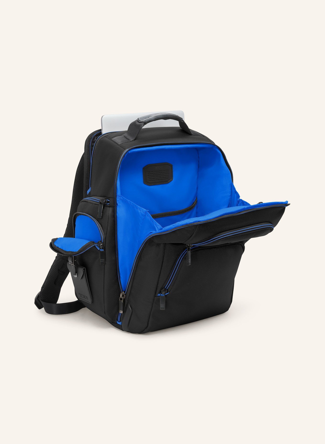 TUMI ALPHA Rucksack BRIEF PACK mit Laptop-Fach: SCHWARZ / BLAU