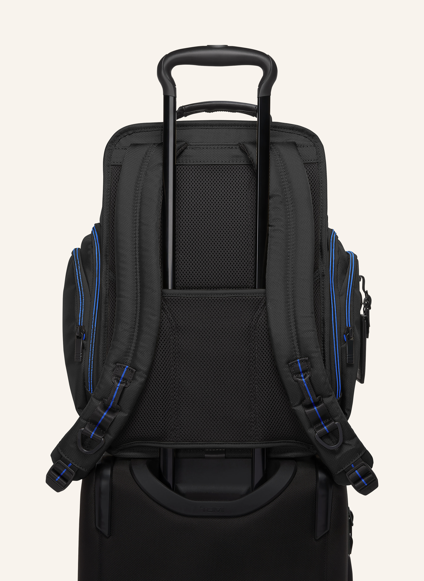 TUMI ALPHA Rucksack BRIEF PACK mit Laptop-Fach: SCHWARZ / BLAU