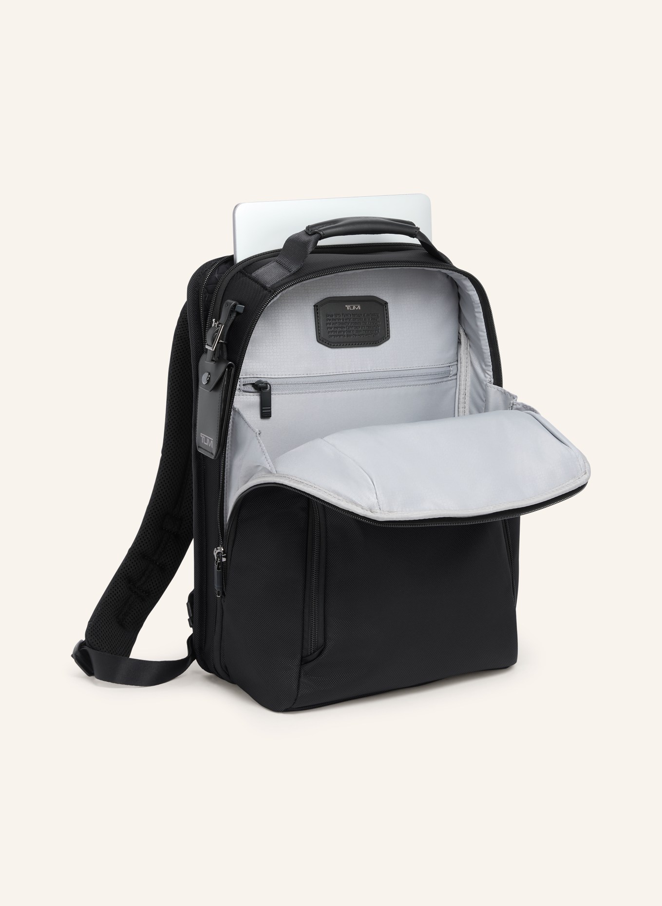 TUMI ALPHA Rucksack MEDIUM EXPANDABLE mit Laptop-Fach: SCHWARZ