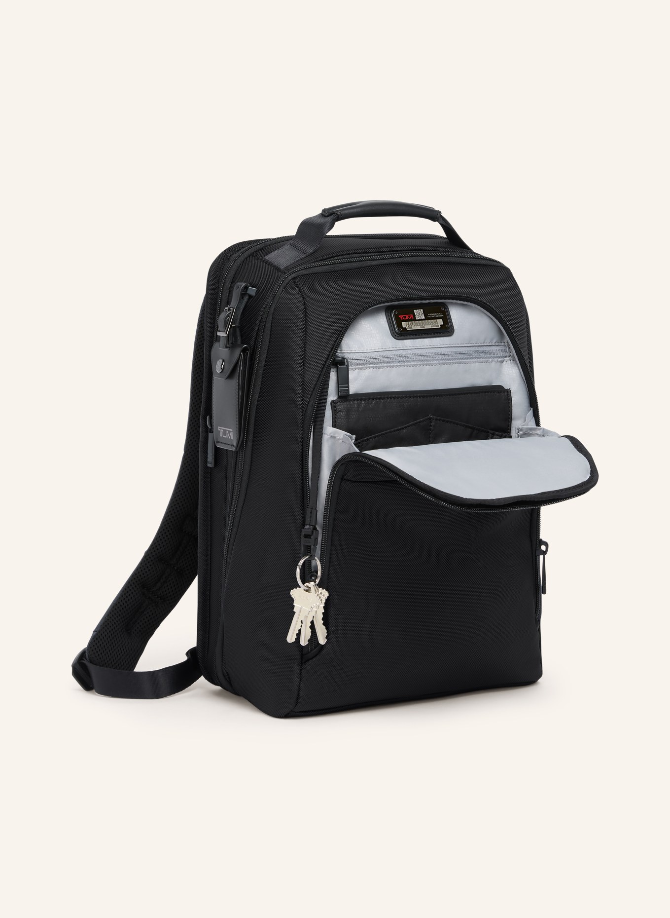TUMI ALPHA Rucksack MEDIUM EXPANDABLE mit Laptop-Fach: SCHWARZ