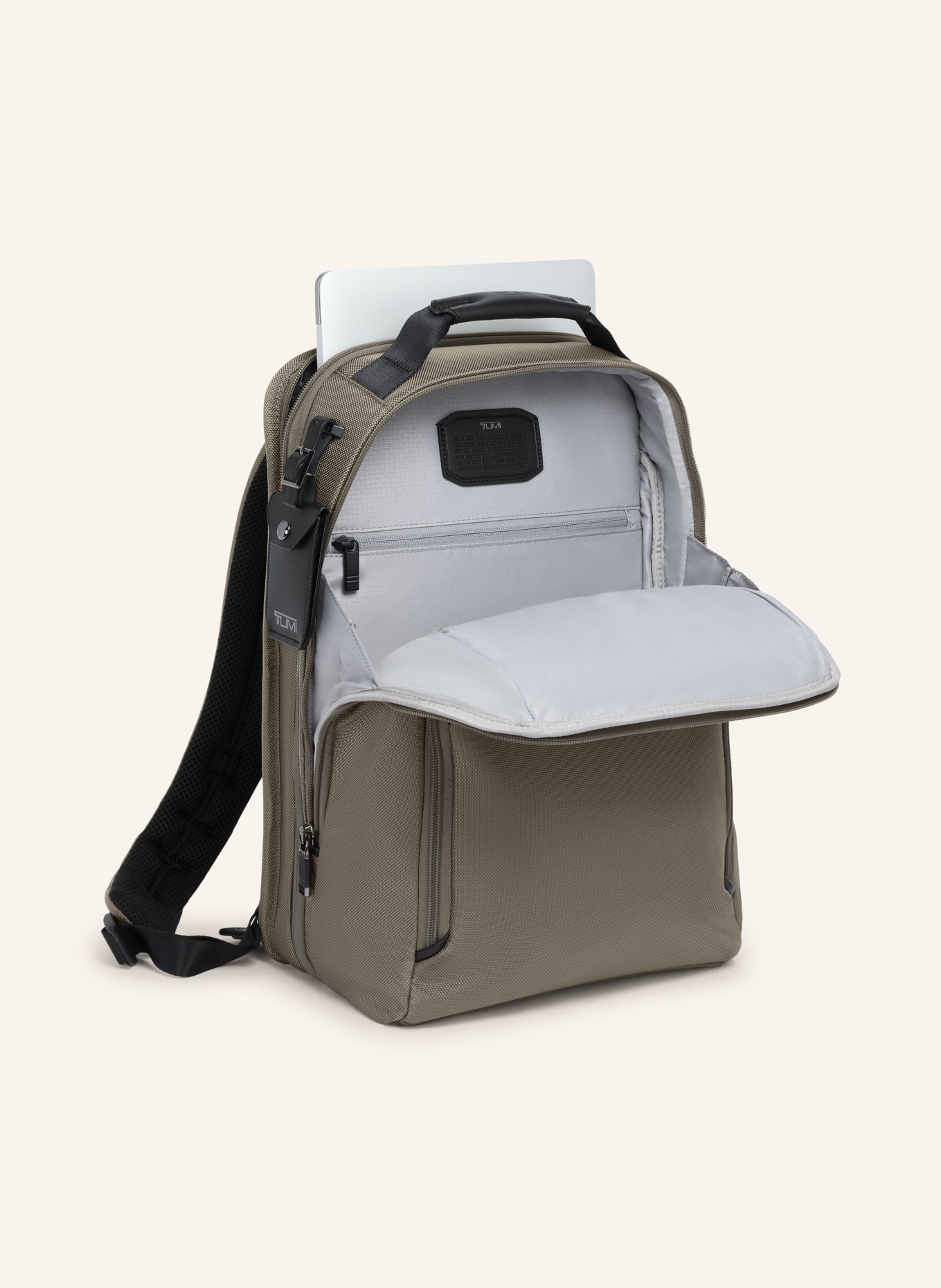 TUMI ALPHA Rucksack MEDIUM EXPANDABLE mit Laptop-Fach: GRAU