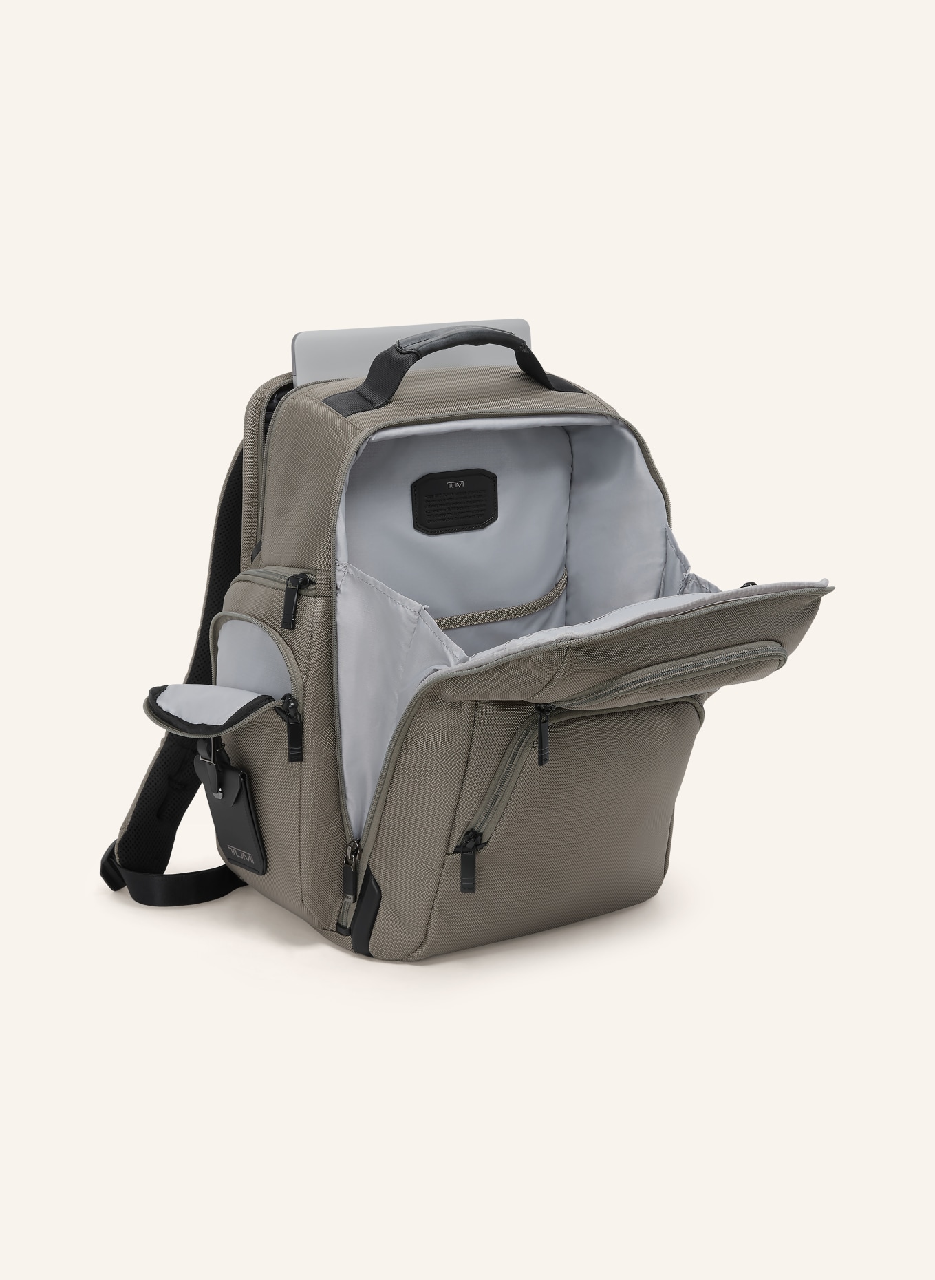 TUMI ALPHA Rucksack BRIEF PACK mit Laptop-Fach: HELLGRÜN / SCHWARZ