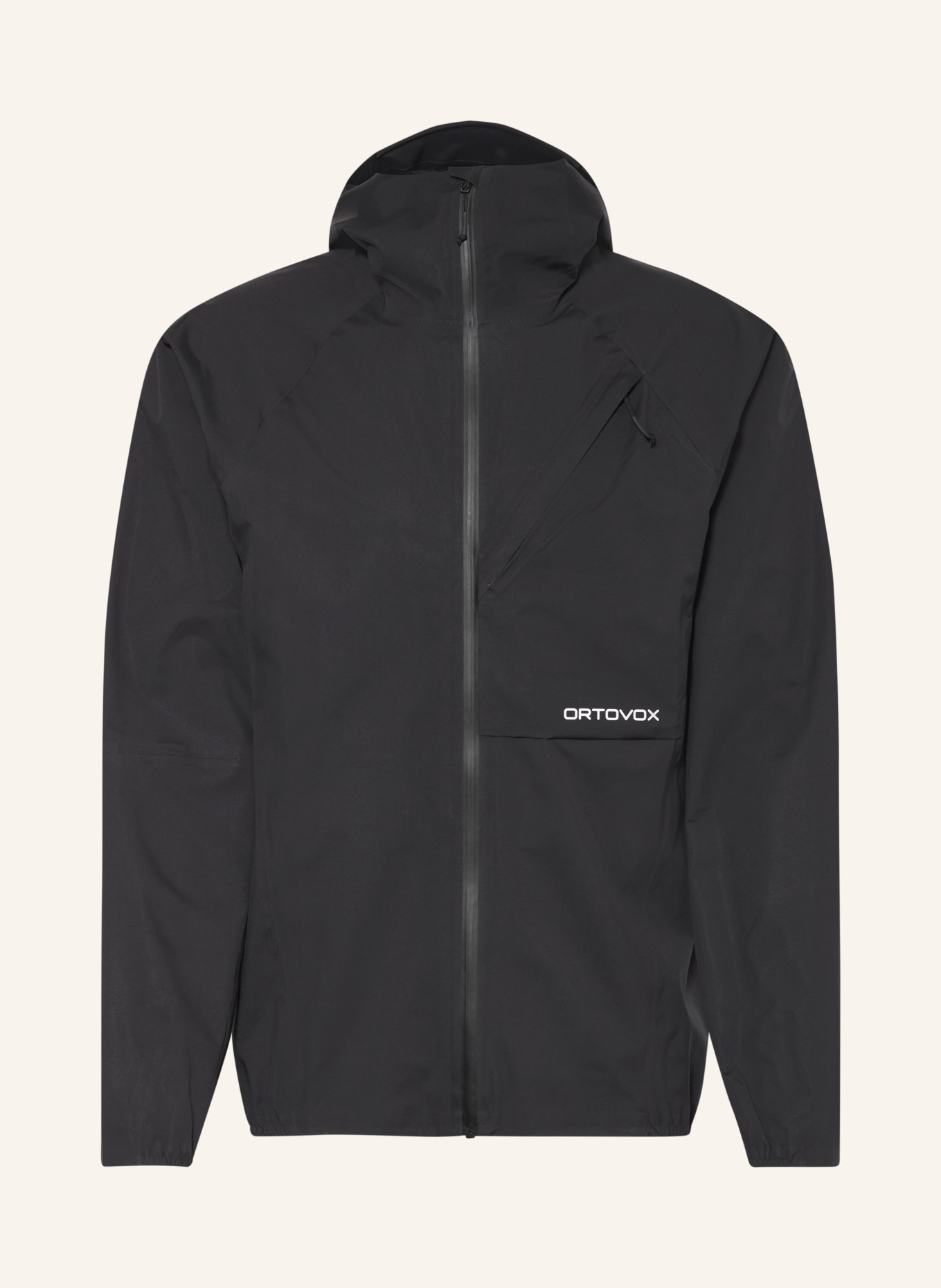 ORTOVOX Hardshell-jas TRACE 2.5L: ZWART