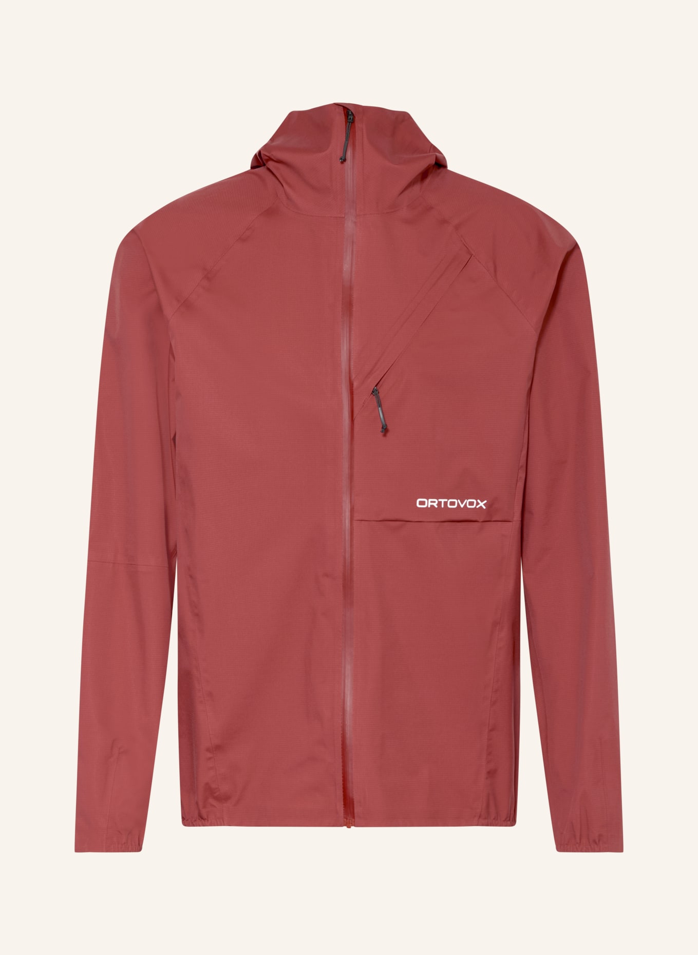 ORTOVOX Hardshell-jas TRACE 2.5L: DONKERROOD