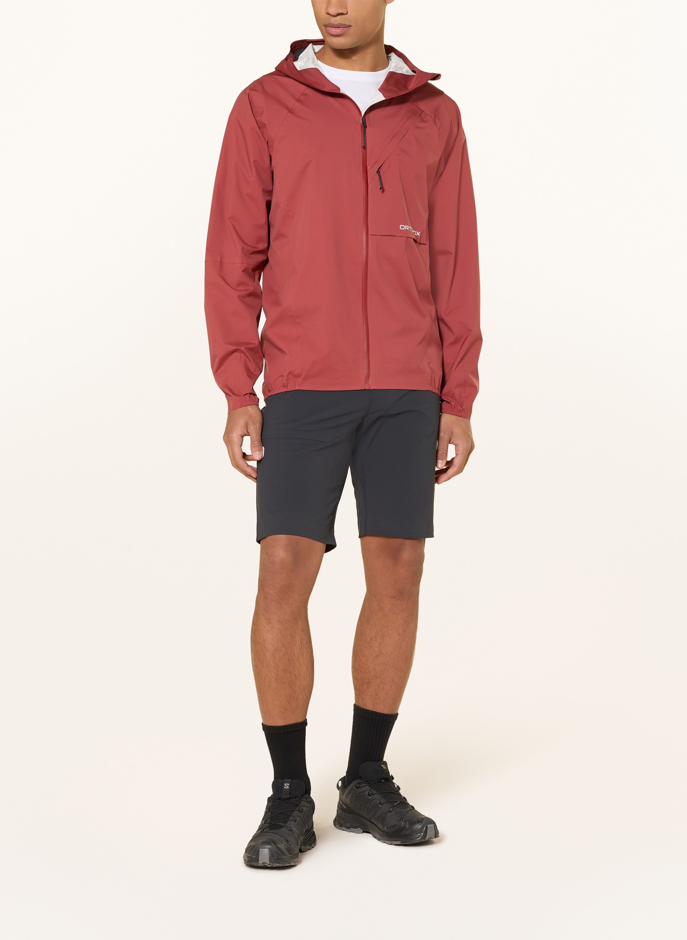 ORTOVOX Hardshell-jas TRACE 2.5L: DONKERROOD