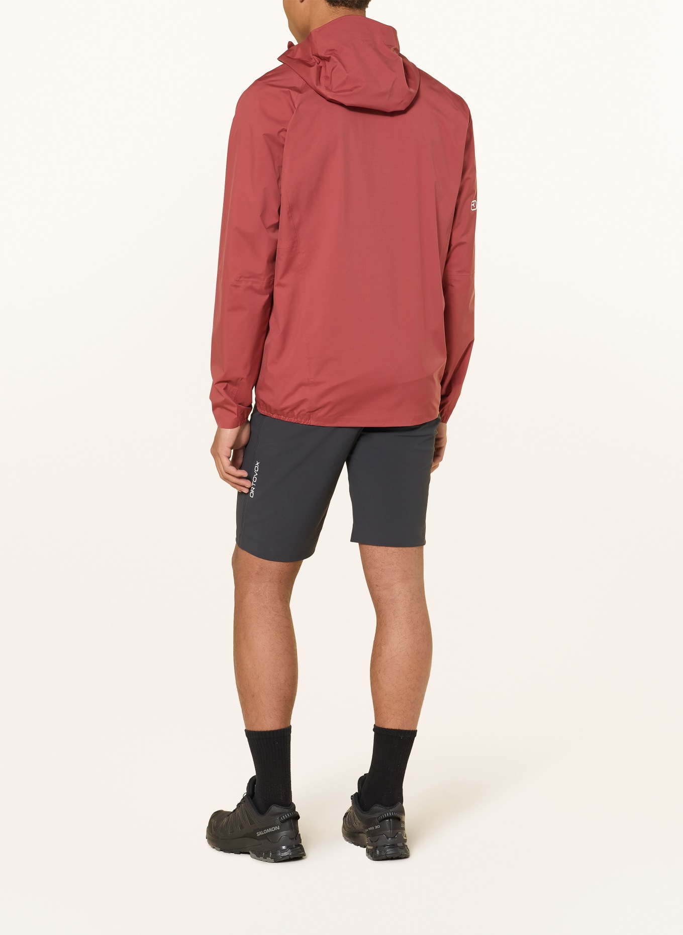 ORTOVOX Hardshell-jas TRACE 2.5L: DONKERROOD