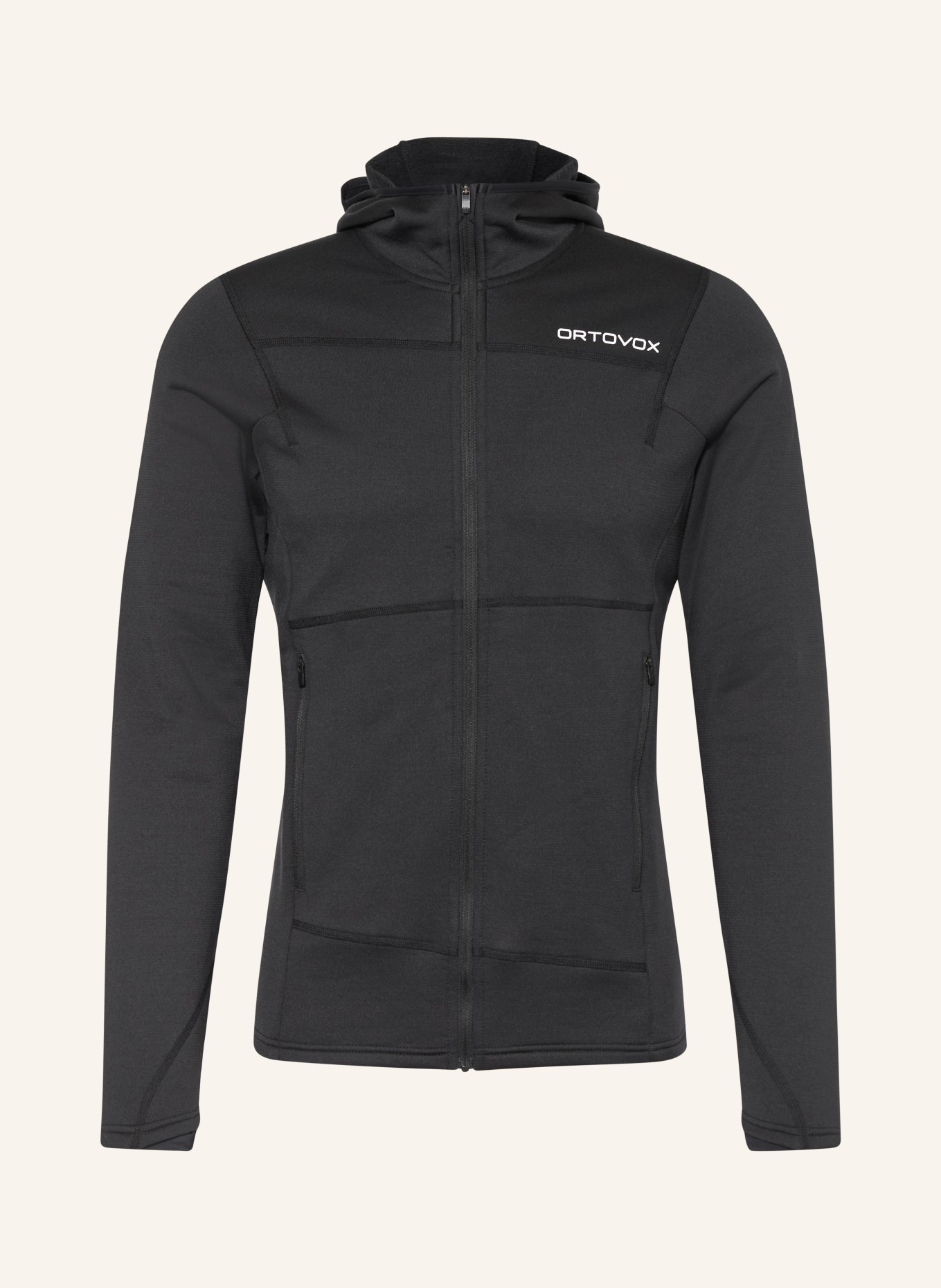 ORTOVOX Fleecejas LIGHT HOODY: ZWART