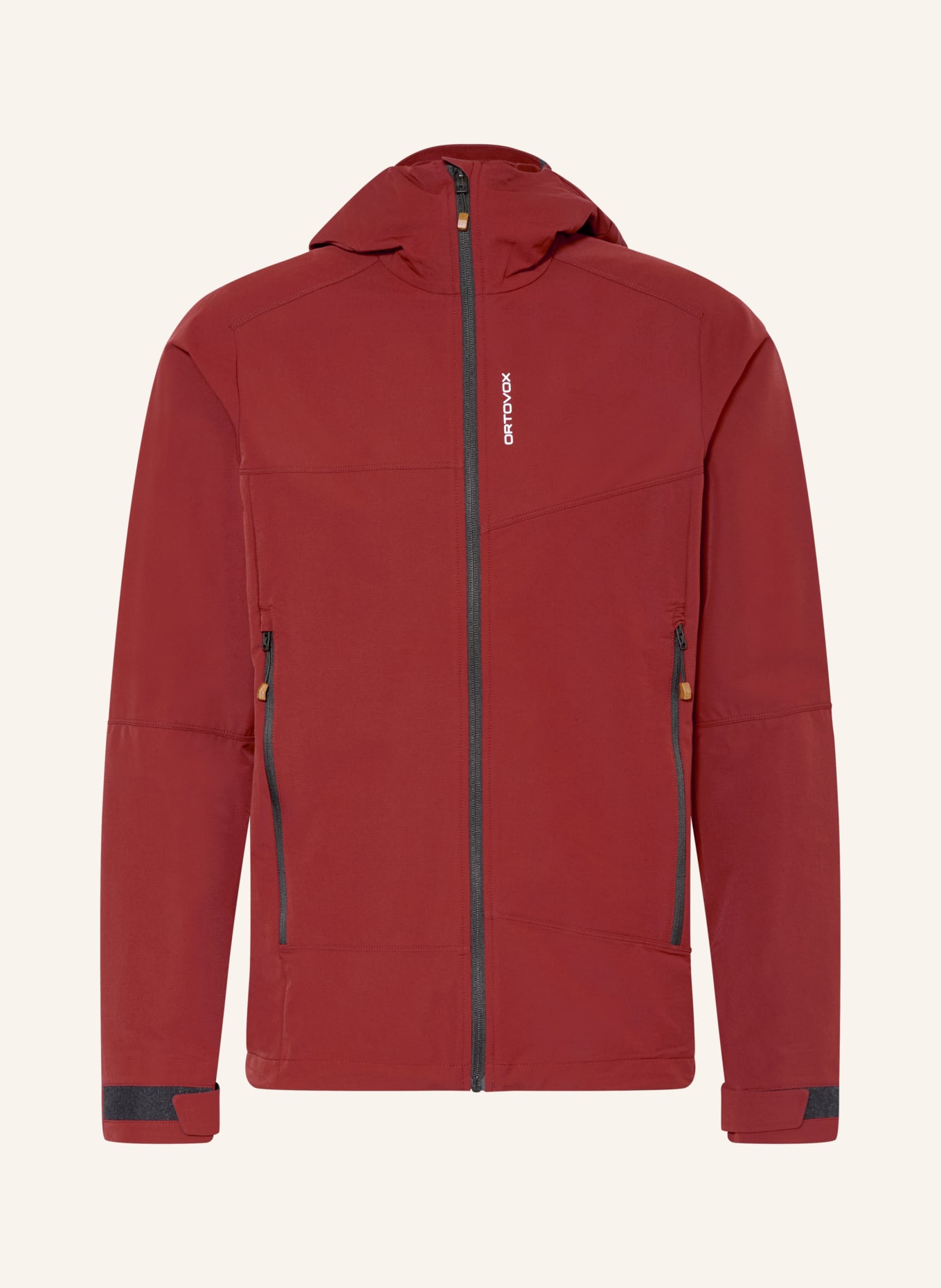 ORTOVOX Softshelljas SECEDA: DONKERROOD