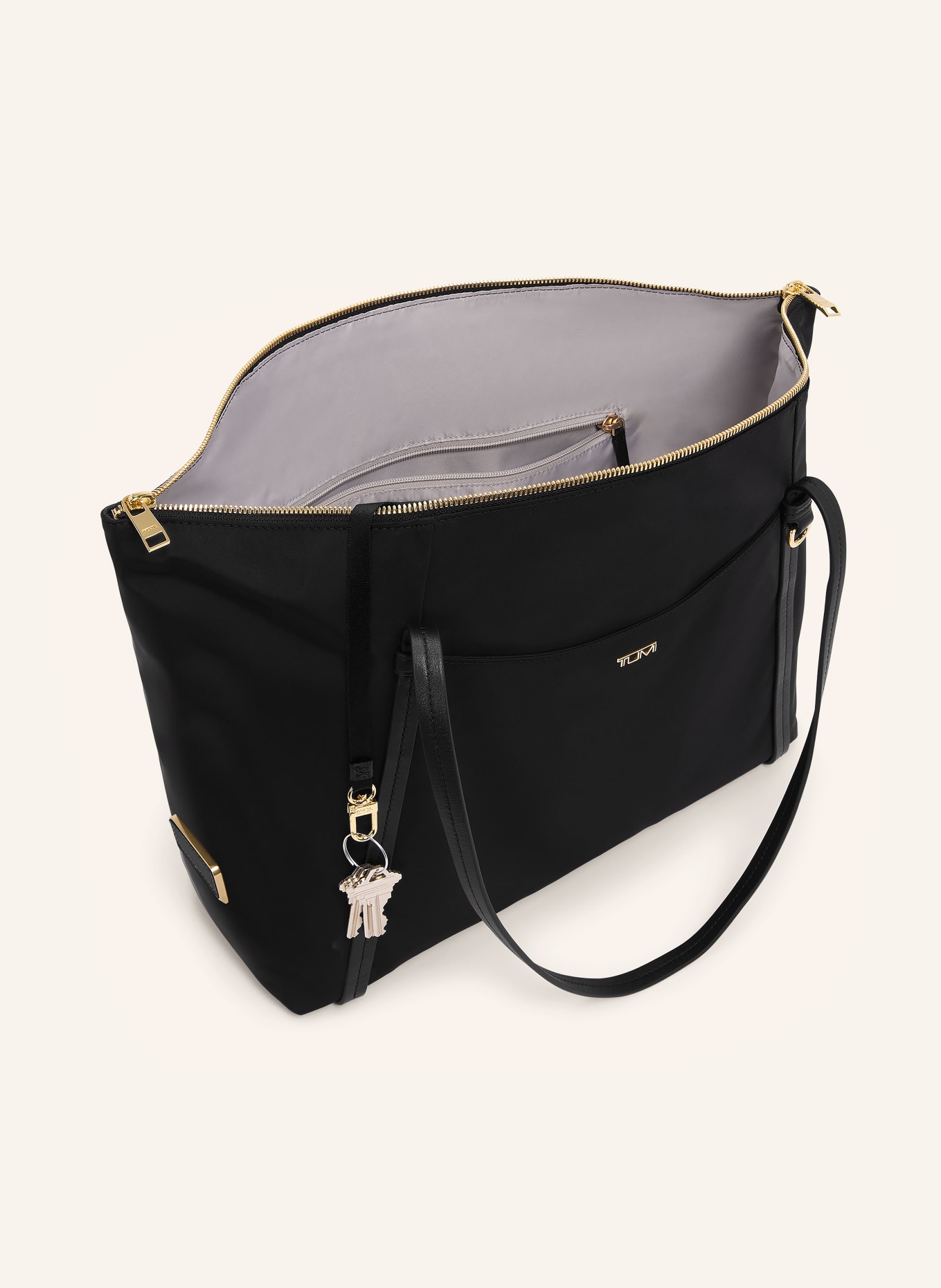 TUMI VOYAGEUR Shopper Q: SCHWARZ / GOLD