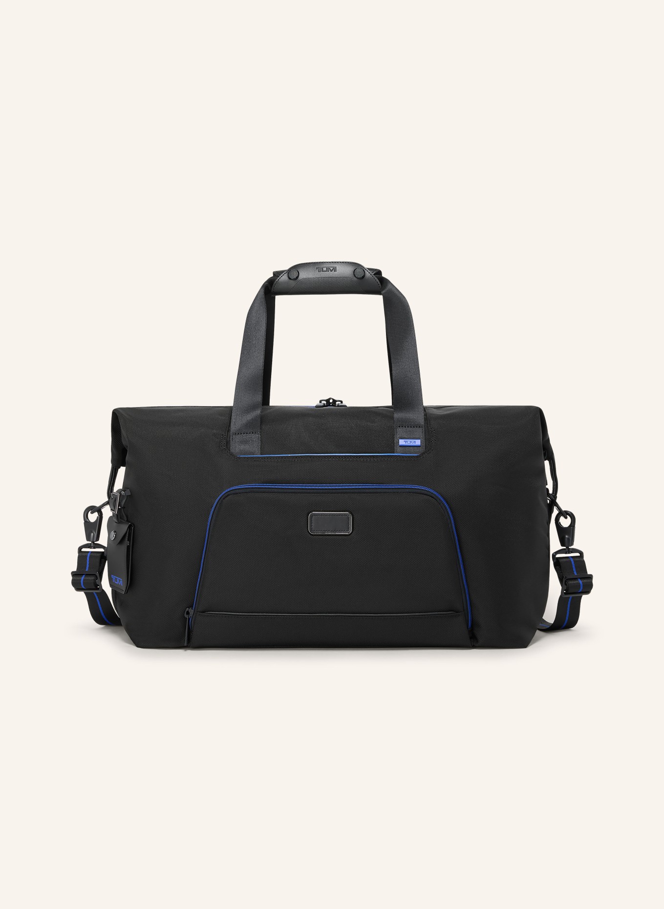 TUMI ALPHA Weekender DOUBLE EXPANSION DUFFEL: CZARNY / NIEBIESKI
