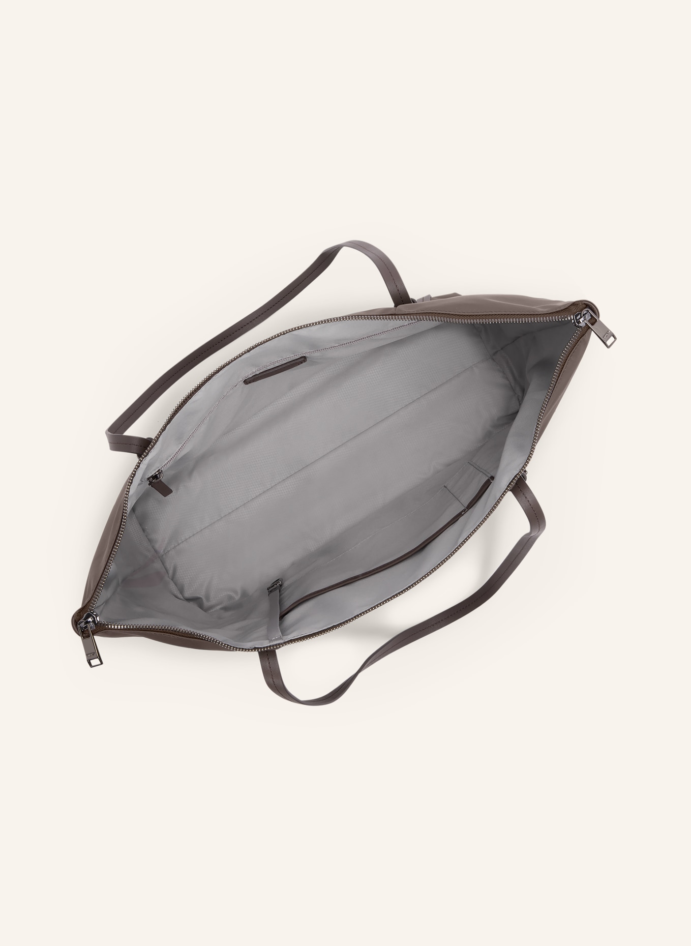 TUMI VOYAGEUR Shopper Q TOTE: DUNKELBRAUN / PLATIN