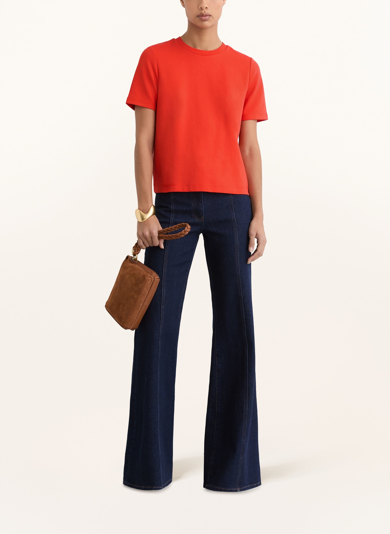 REISS T-shirt JOSIE: DONKERORANJE