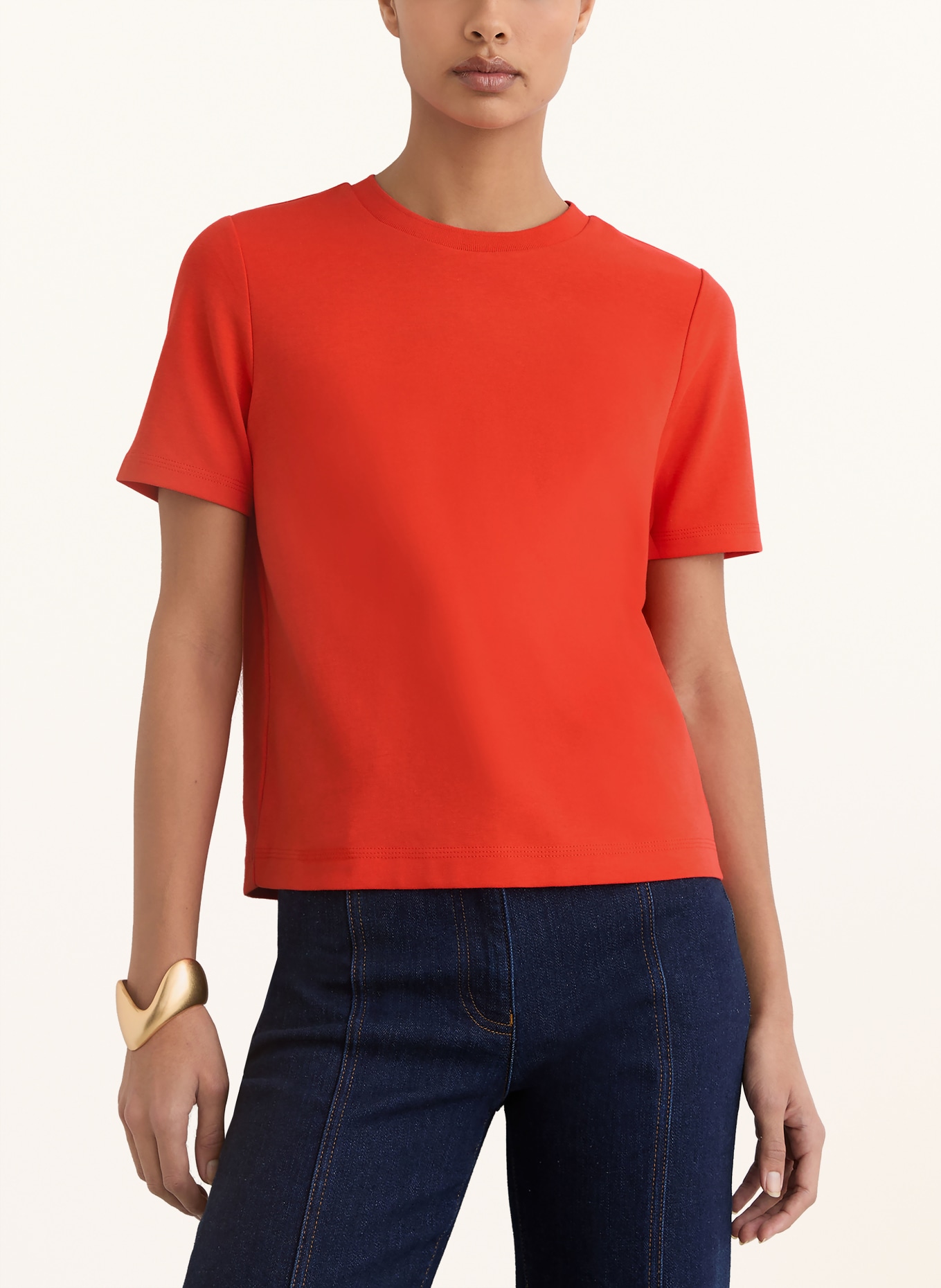 REISS T-shirt JOSIE: DONKERORANJE