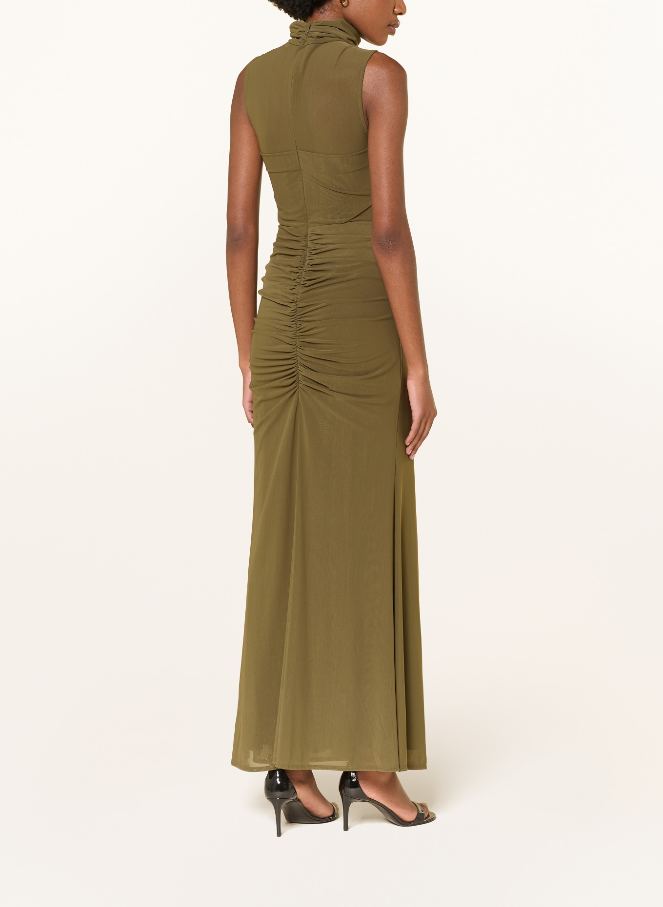 REISS Mesh-jurk COLETTE: KAKI