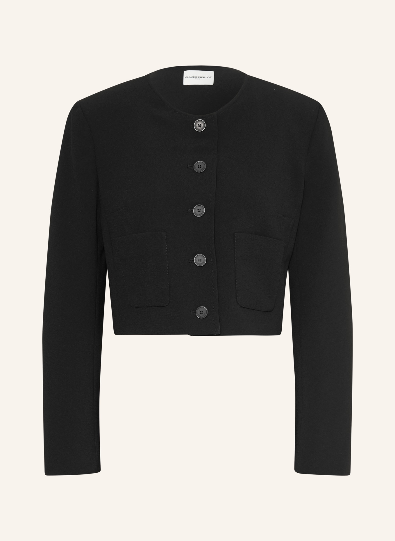 CLAUDIE PIERLOT Kastenjacke: SCHWARZ