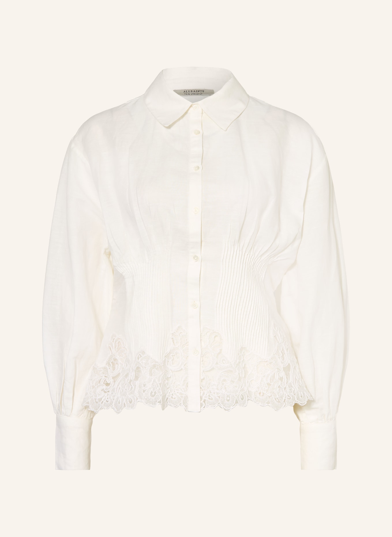 ALLSAINTS Chemisier CAROL avec dentelle: BLANC