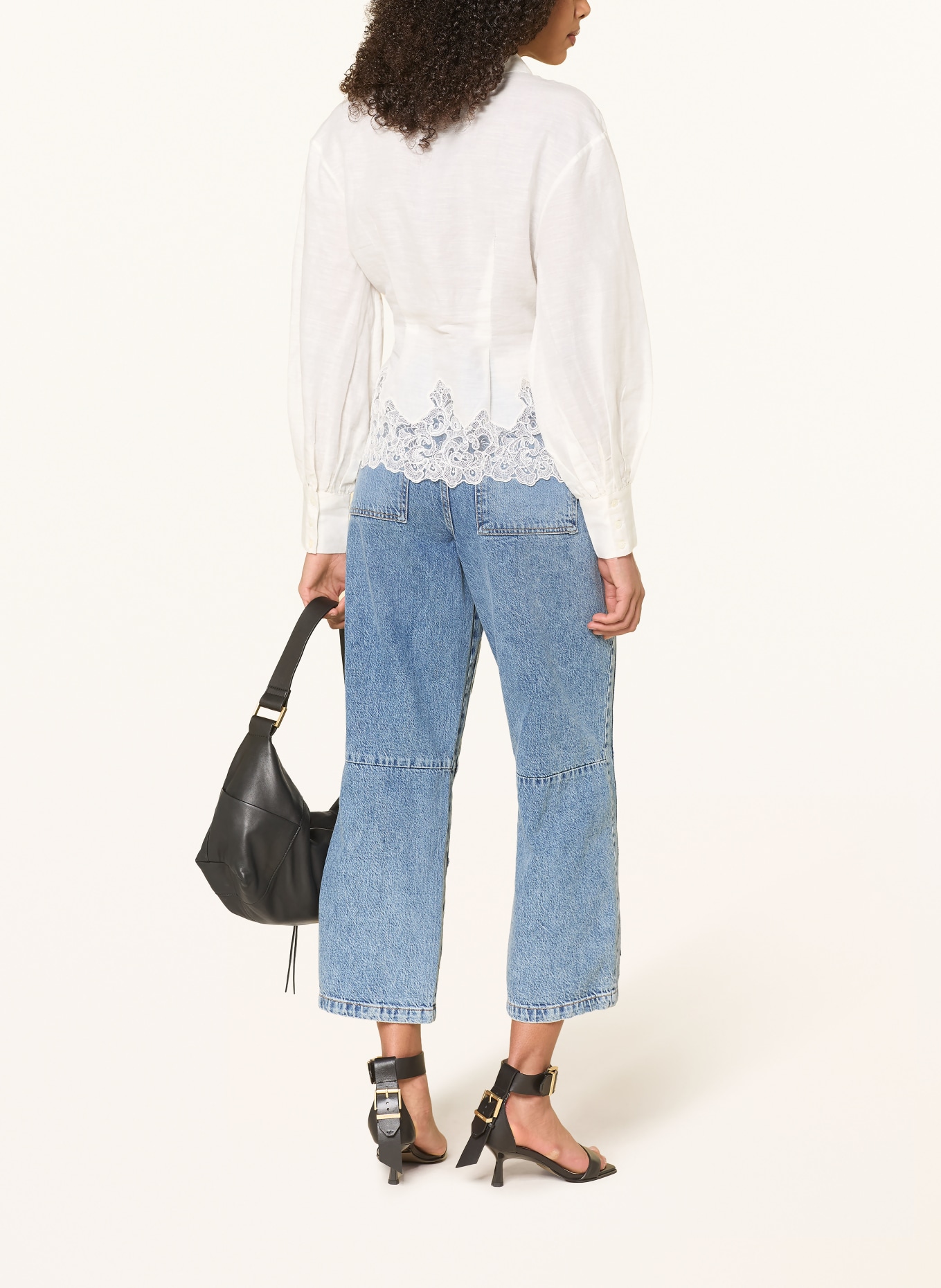 ALLSAINTS Chemisier CAROL avec dentelle: BLANC