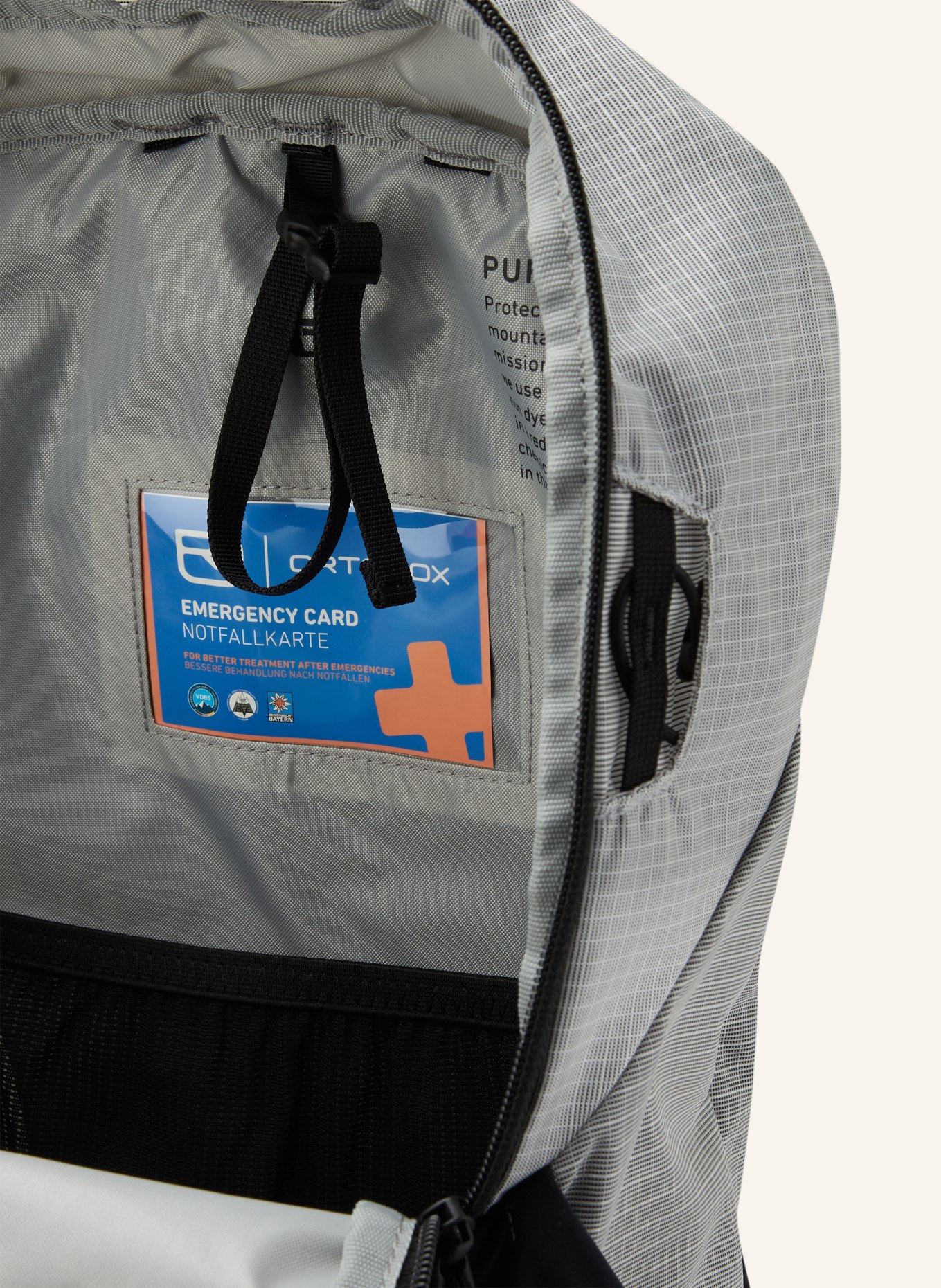 ORTOVOX Rugzak TRACE PURE 20 l: GRIJS / WIT / ZWART