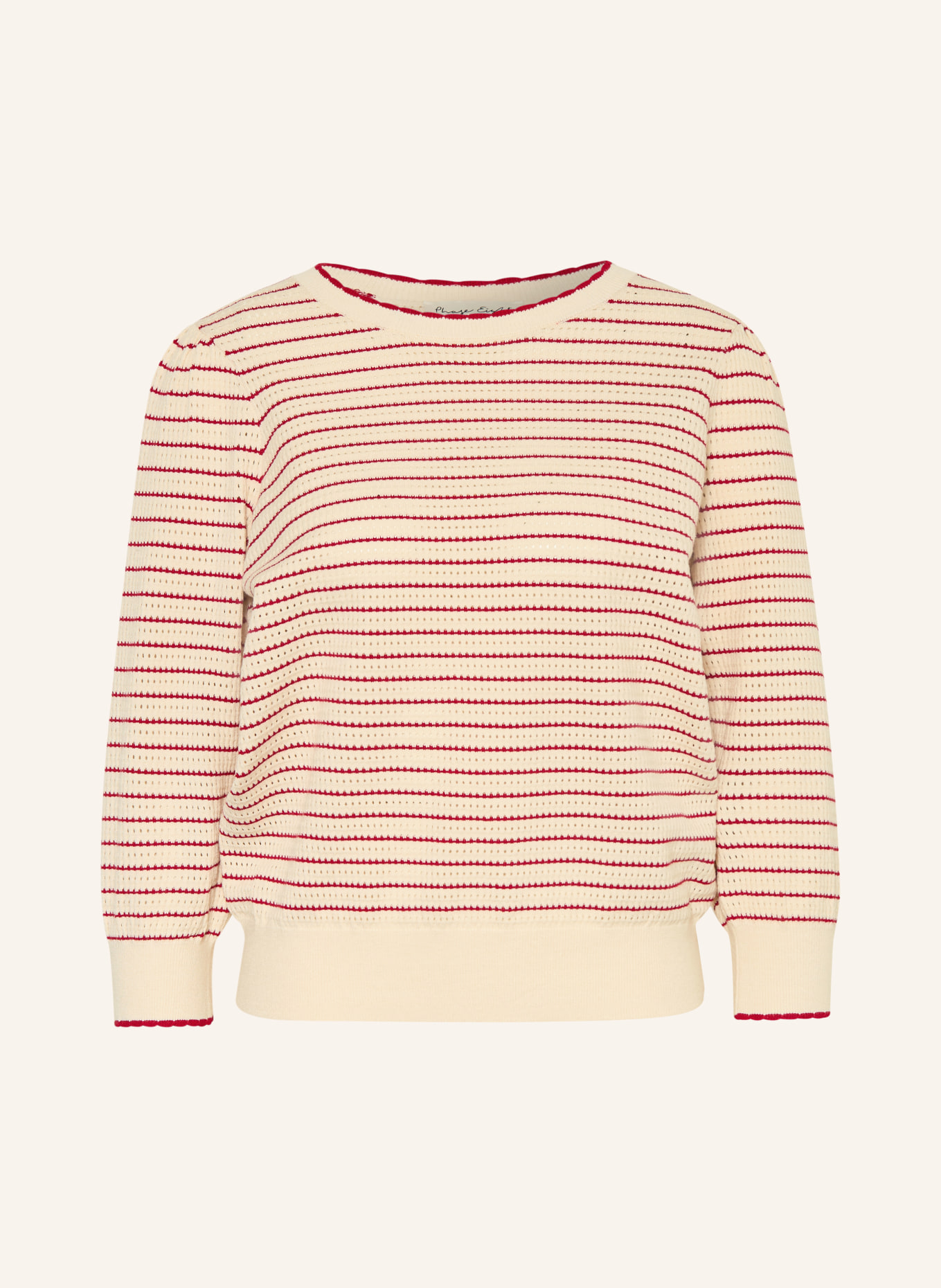 Phase Eight Pullover ANGEL mit 3/4-Arm: ECRU / ROT