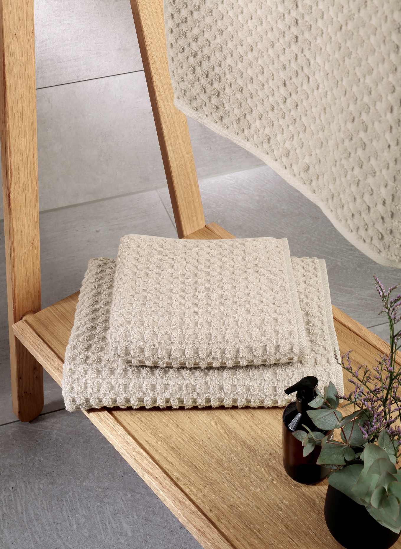 Cawö Handdoek PURE ELEMENTS: BEIGE