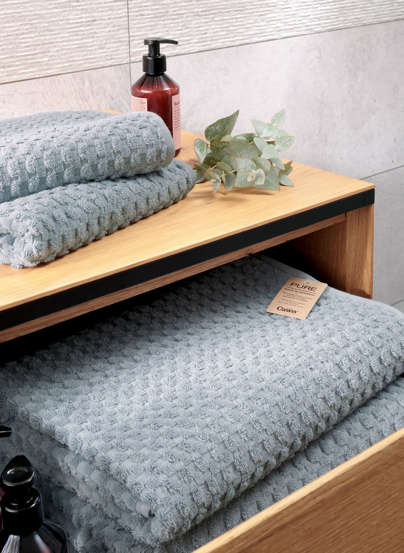 Cawö Serviette PURE ELEMENTS: BLEU GRIS