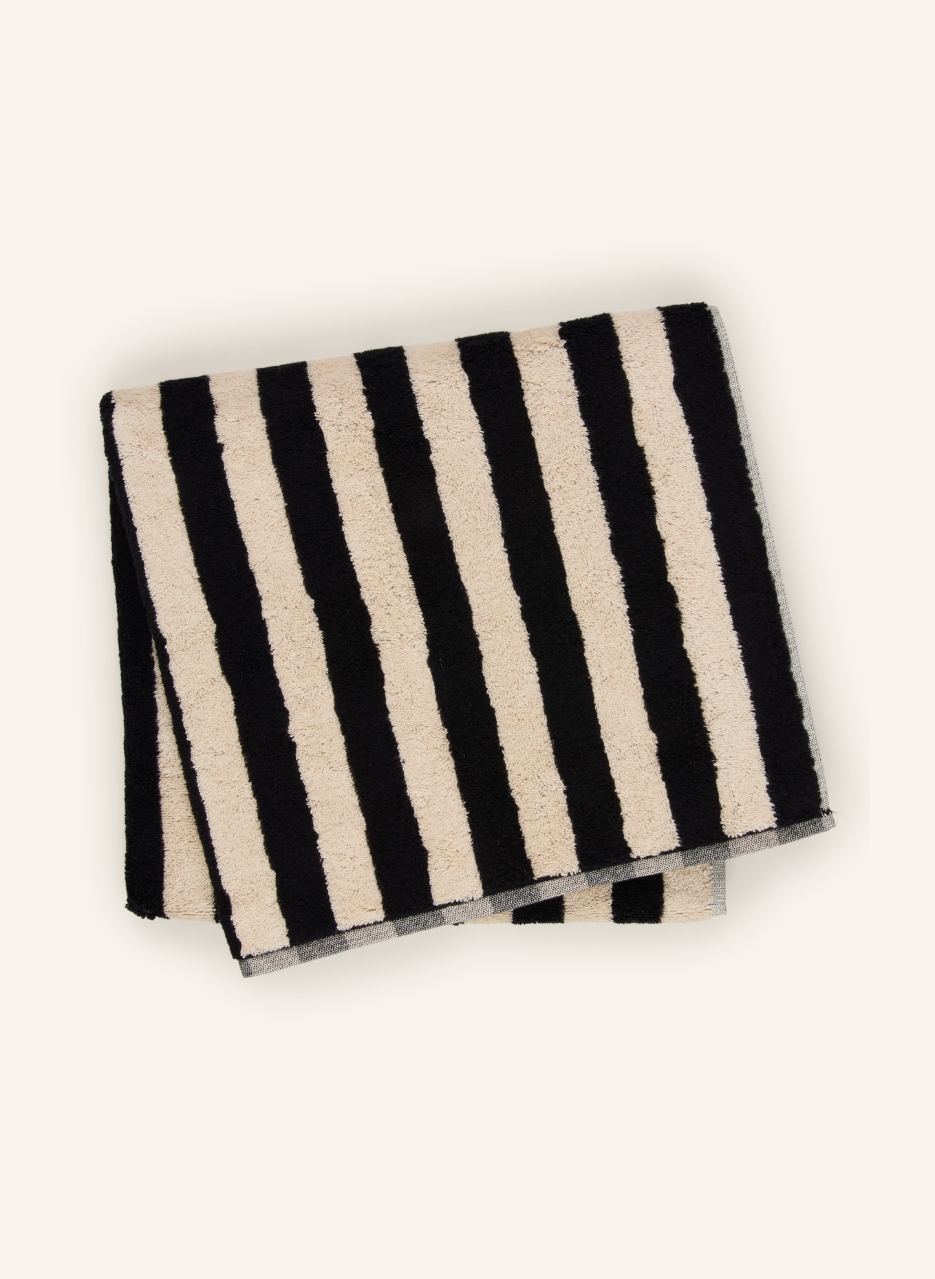 Cawö Douchehanddoek BOLD: ZWART / WIT